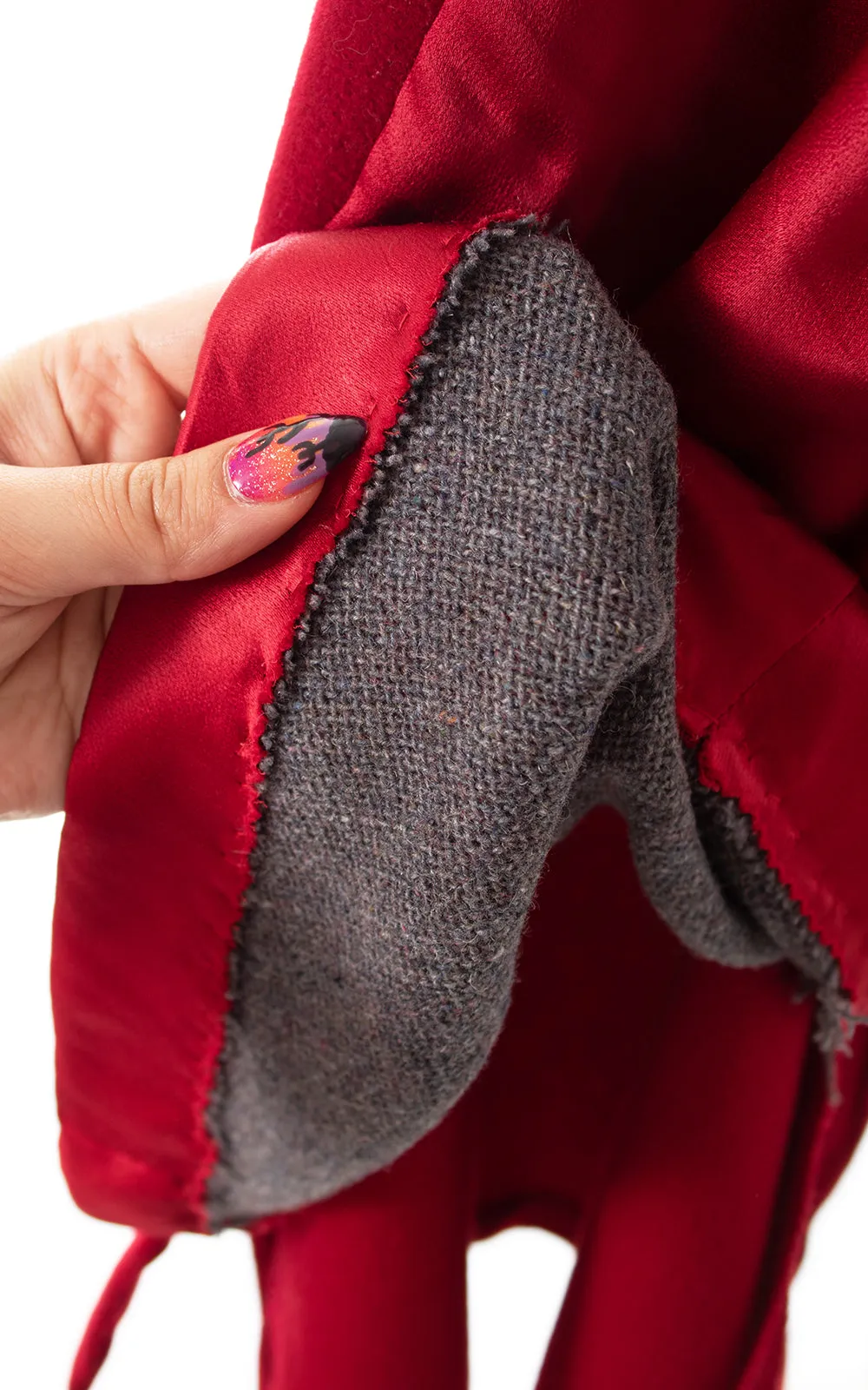 1950s Dark Red Wool Swing Coat | small/medium
