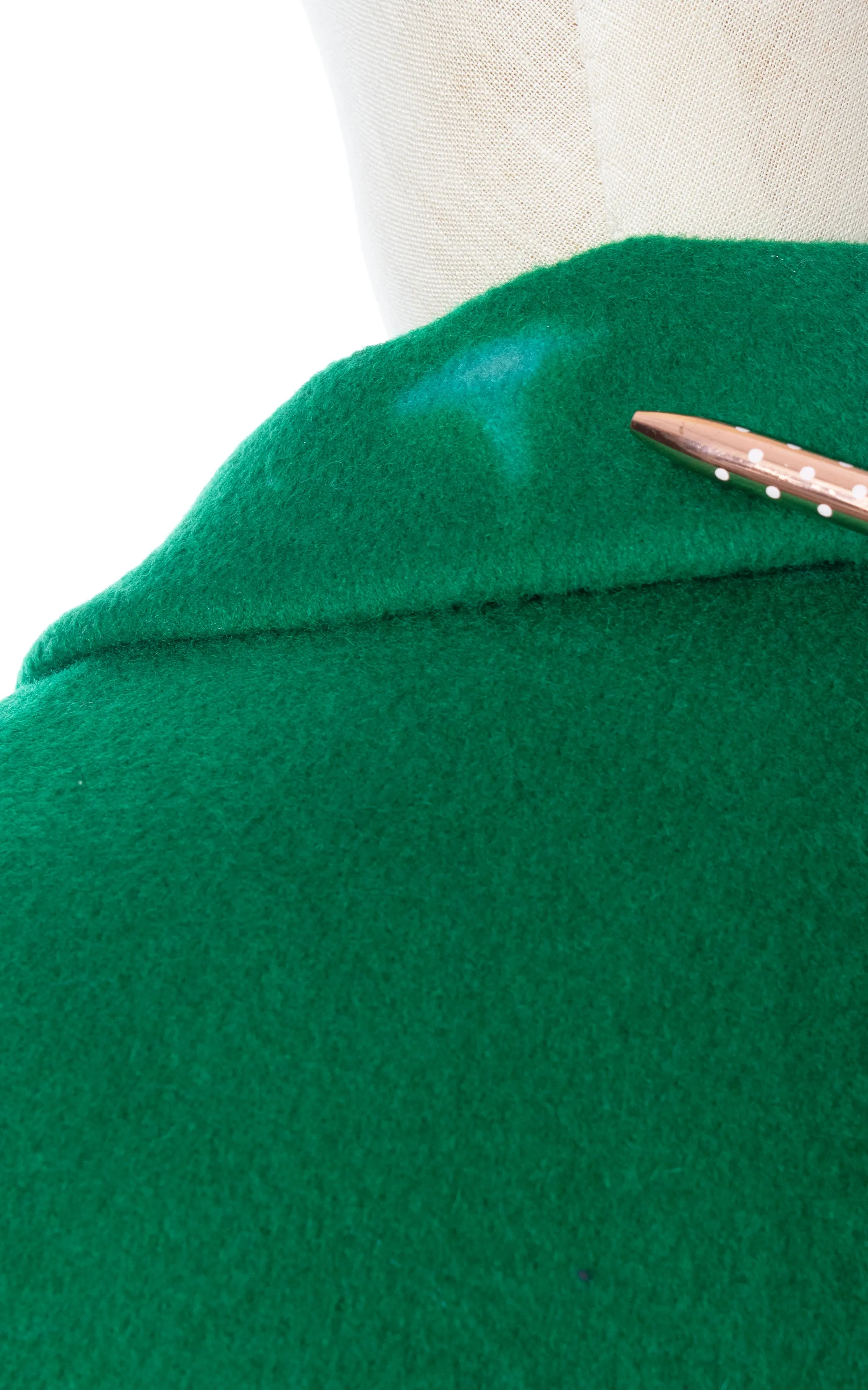 1960s 1970s Kelly Green Wool Cape | x-small/small/medium/large