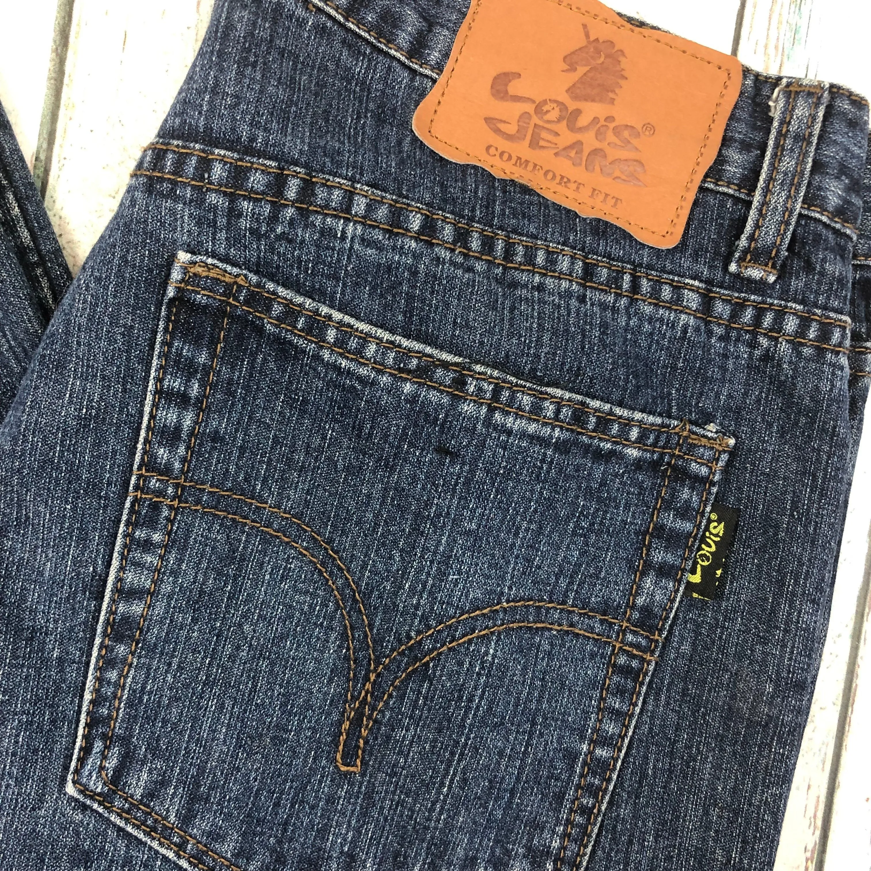 90's Louis Denim Comfort Fit Tapered Jeans - Size 35