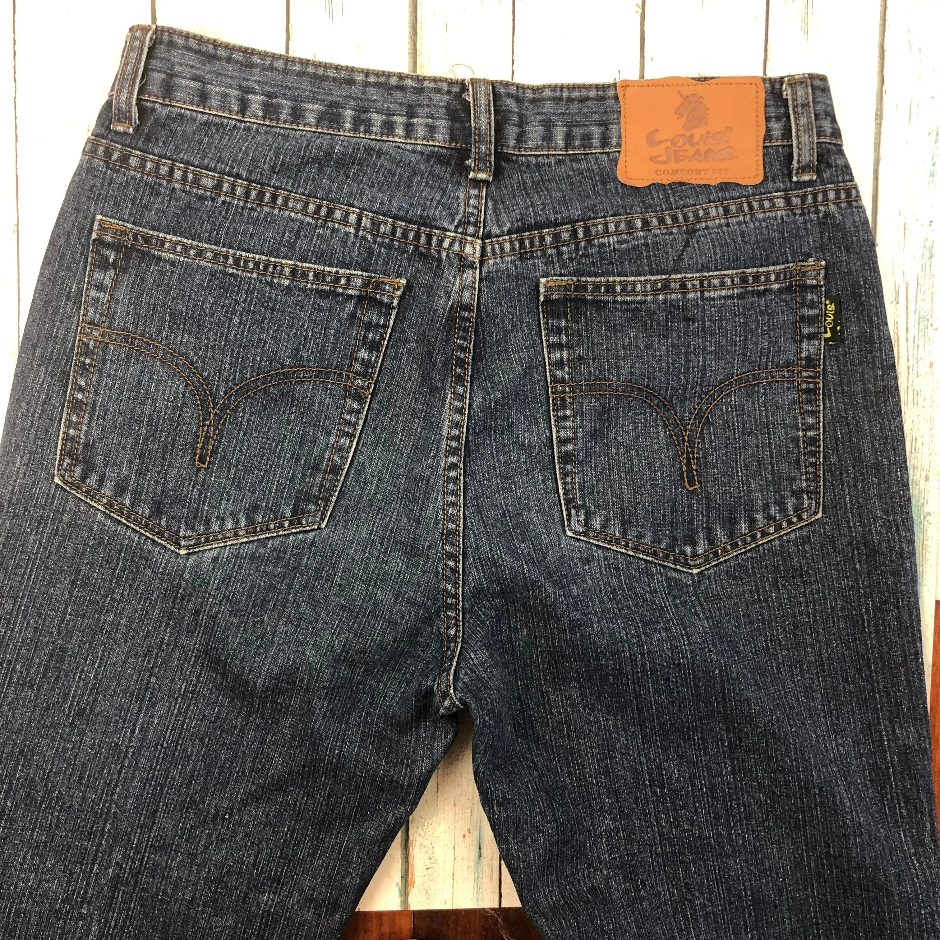 90's Louis Denim Comfort Fit Tapered Jeans - Size 35