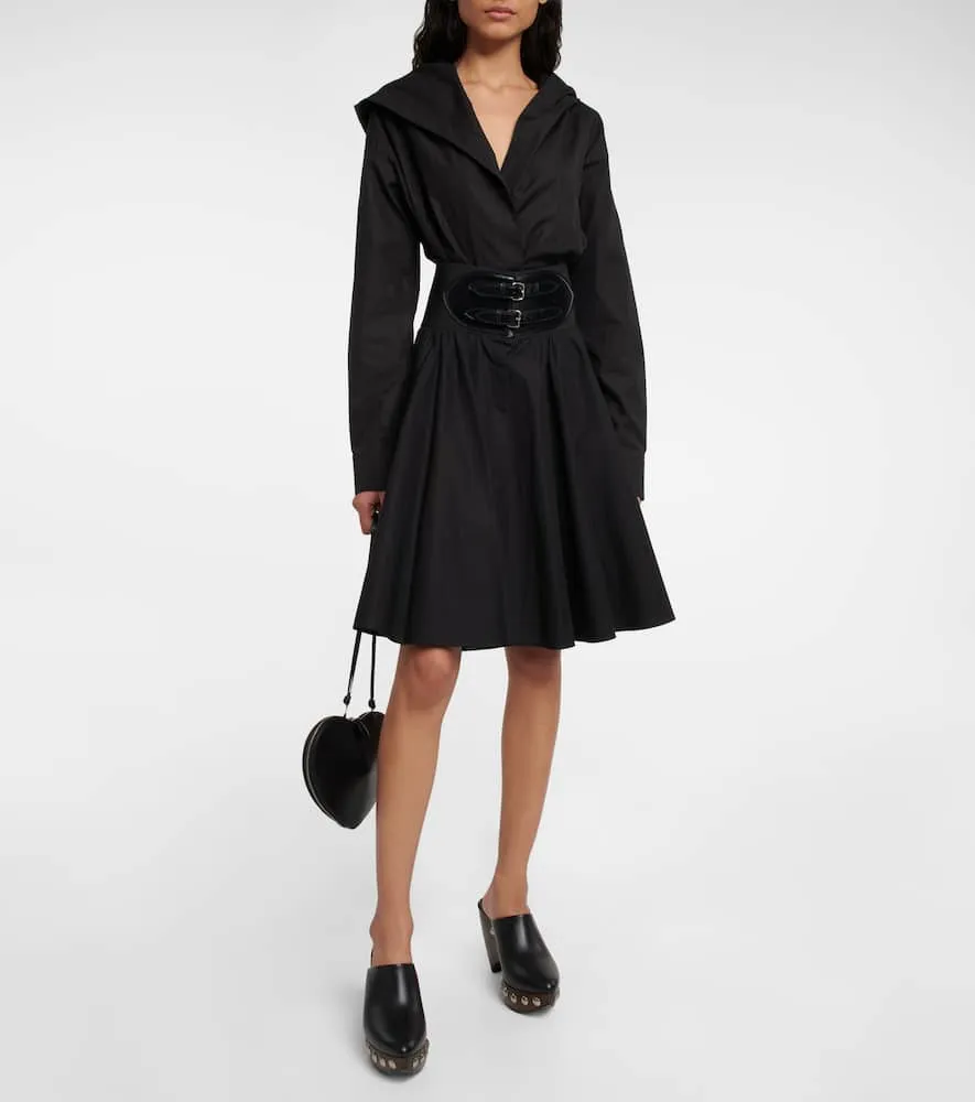 Alaia Le Sabot leather and wood pumps