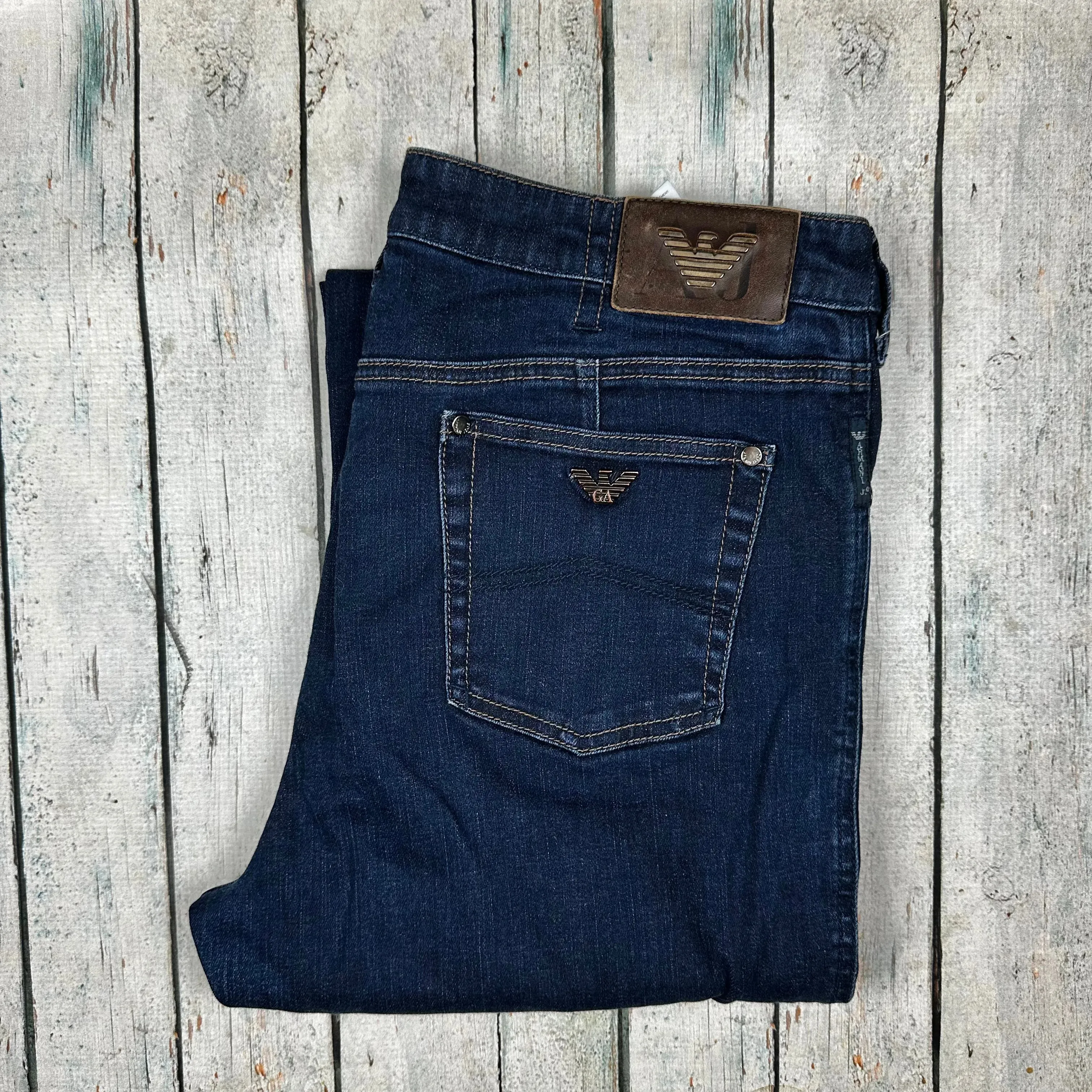 Armani Jeans Classic Straight Stretch Jeans -Size 32S