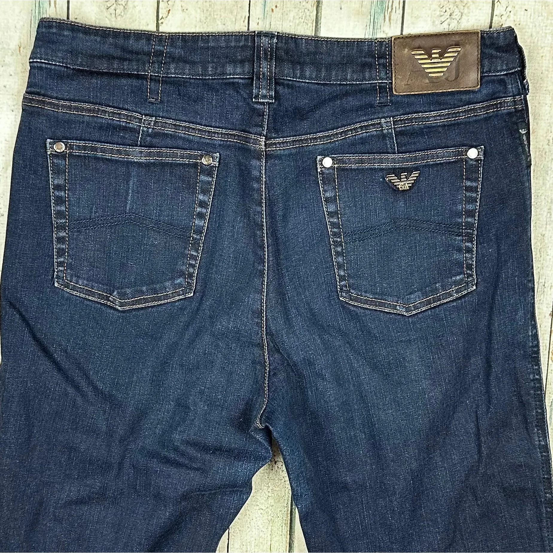 Armani Jeans Classic Straight Stretch Jeans -Size 32S