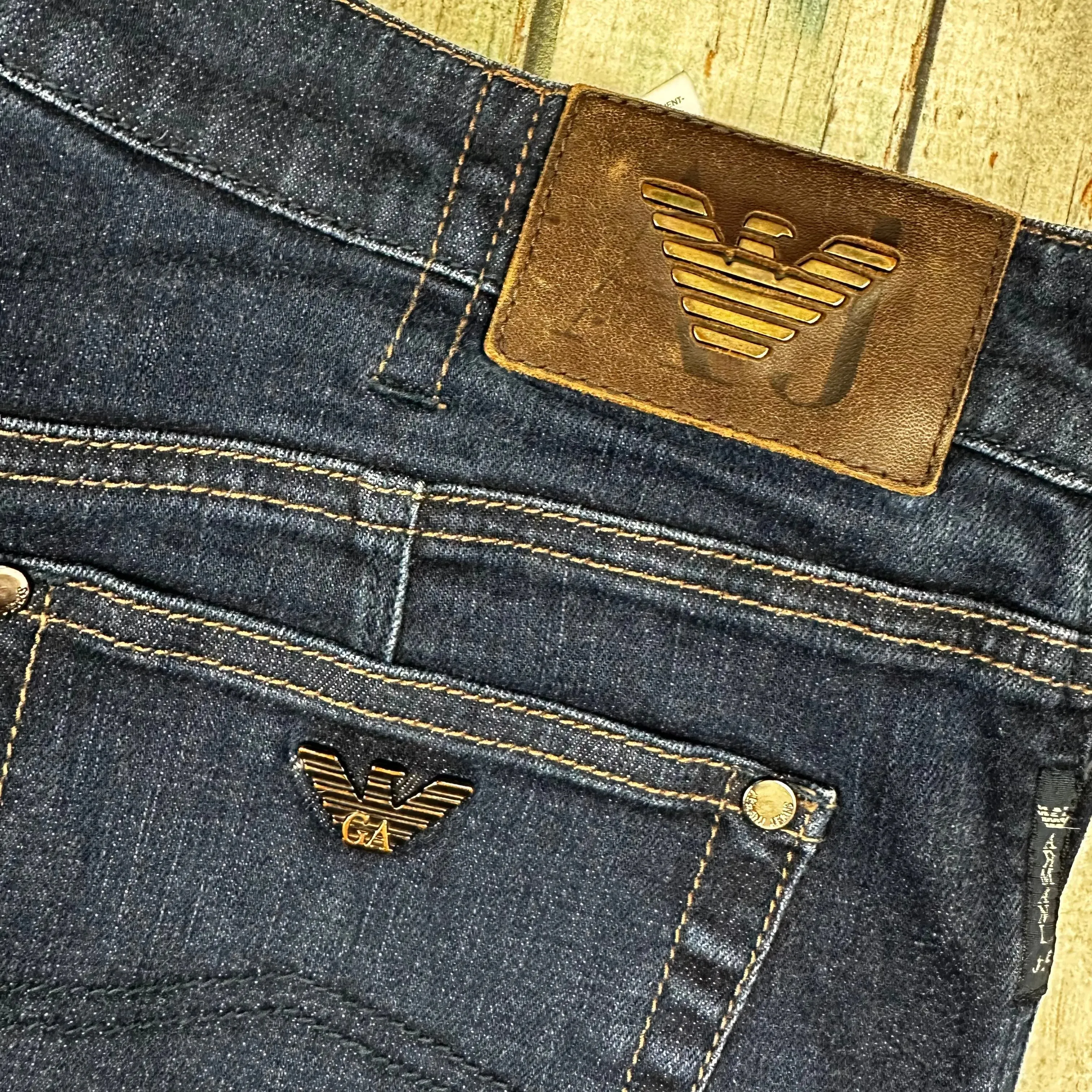 Armani Jeans Classic Straight Stretch Jeans -Size 32S