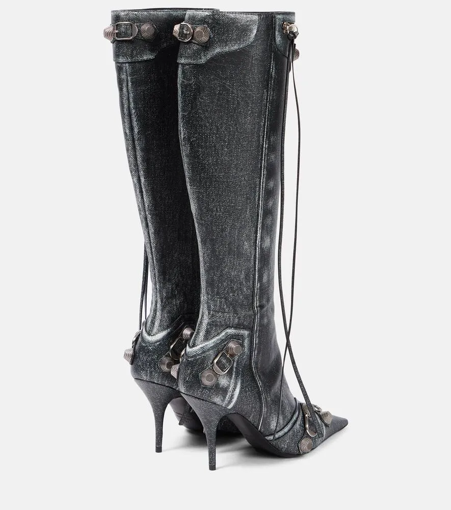 Balenciaga Cagole 90 leather knee-high boots