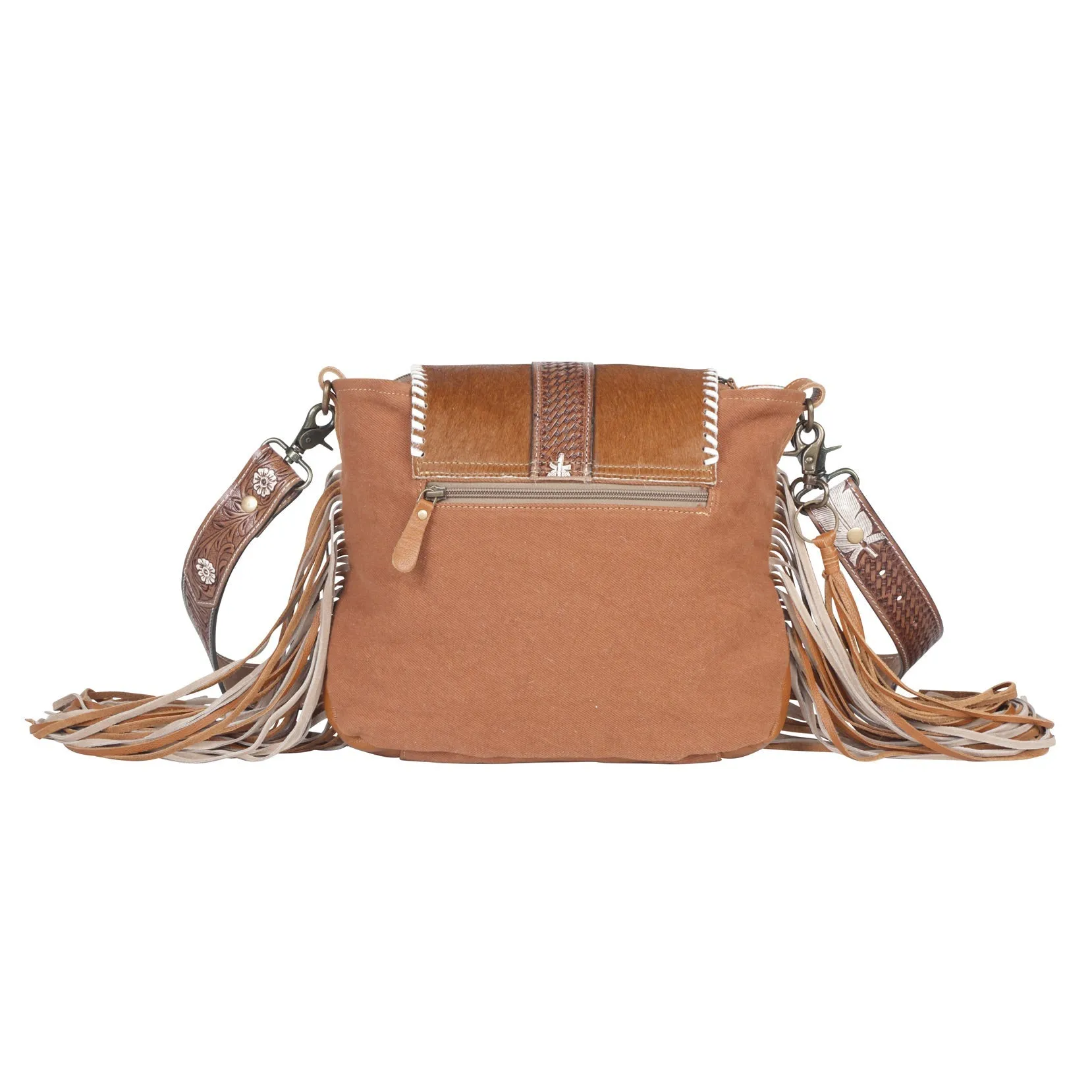 Beaded Frills Hand-Tooled Bag