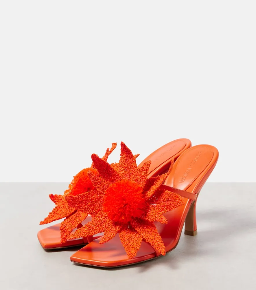 Bottega Veneta Adam raffia-trimmed leather mules