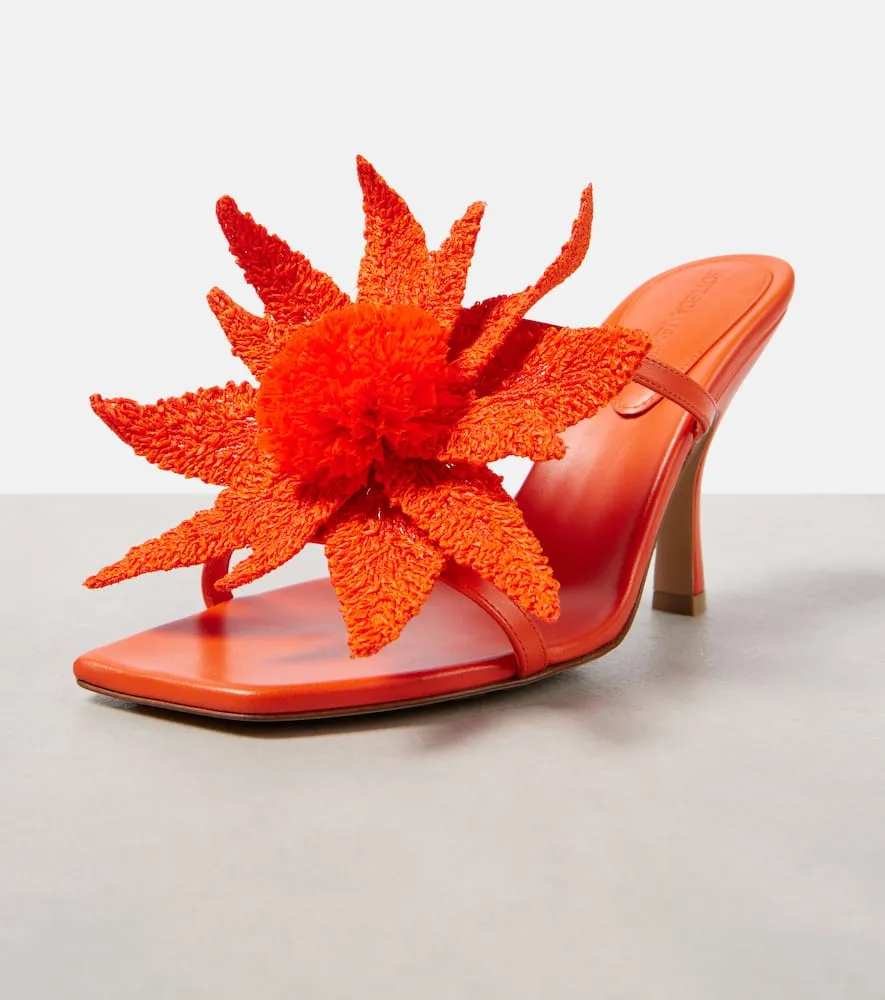 Bottega Veneta Adam raffia-trimmed leather mules