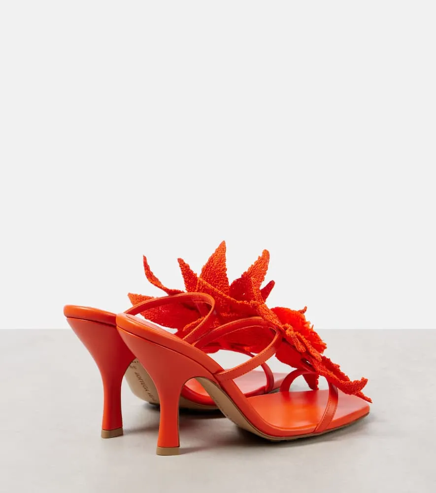 Bottega Veneta Adam raffia-trimmed leather mules
