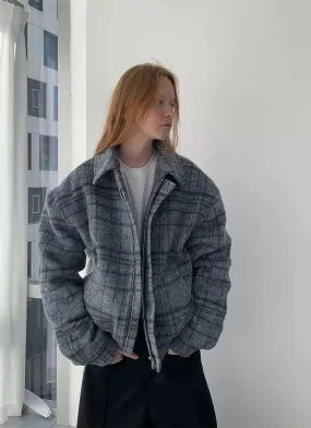 Checked Wool Cotton Jacket