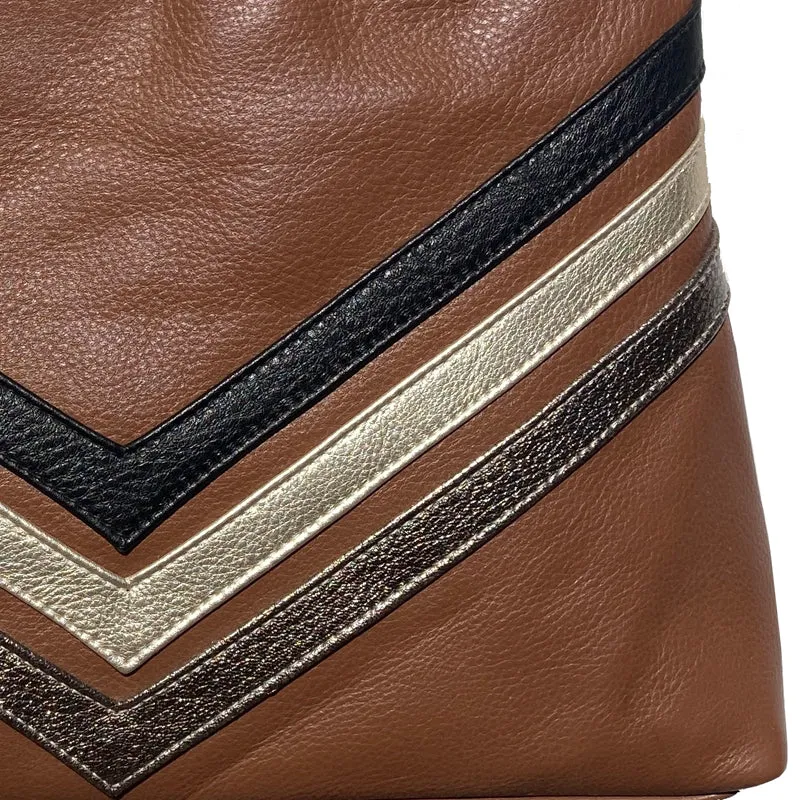 Chevron Bag - Brown