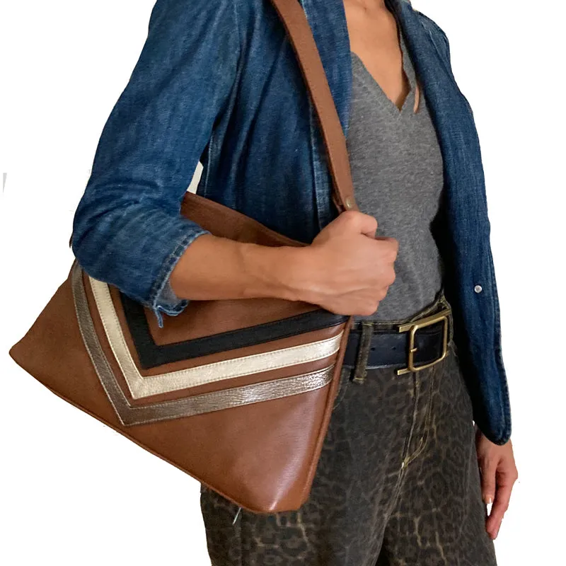 Chevron Bag - Brown