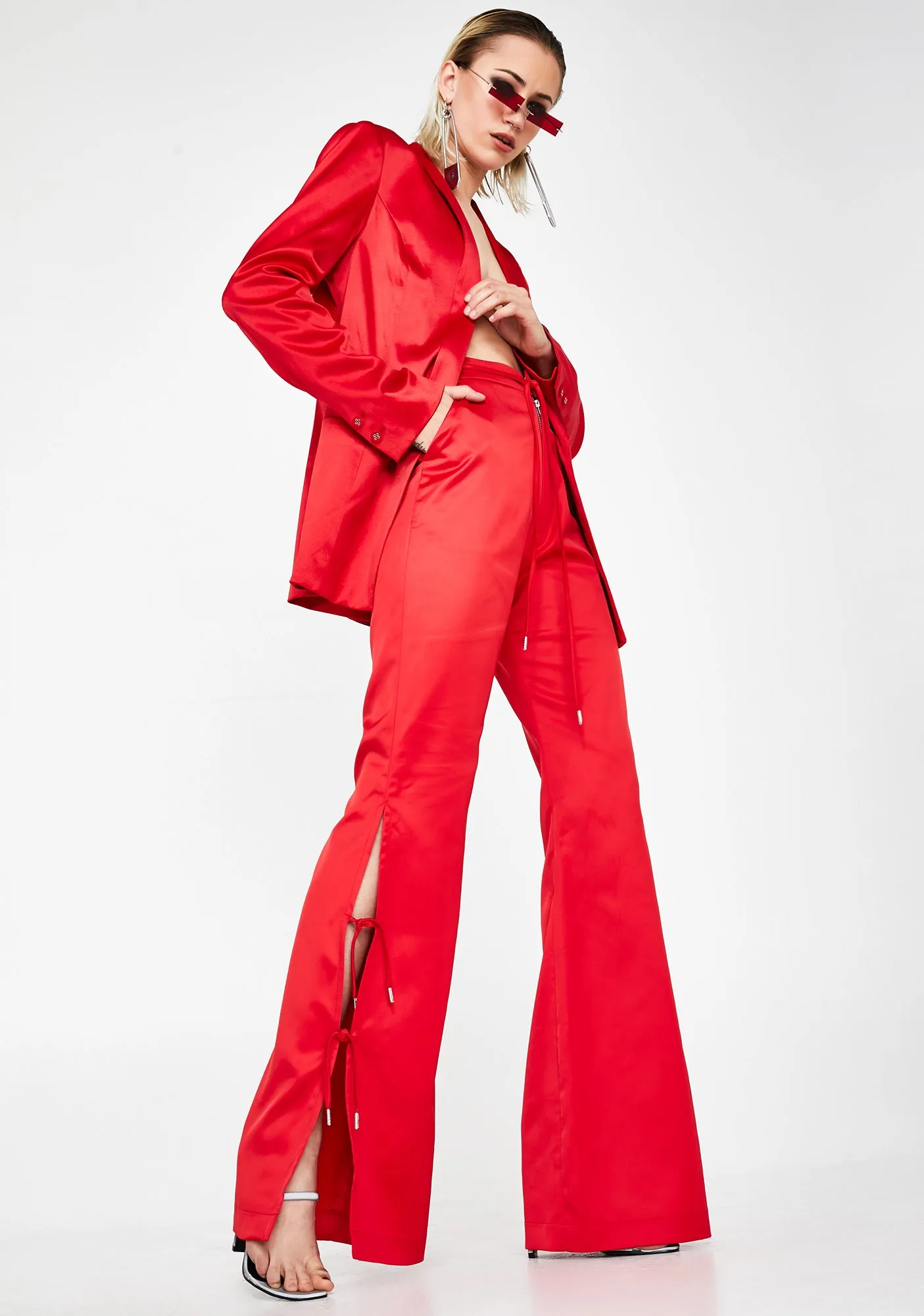 Furea Satin High-Rise Trousers