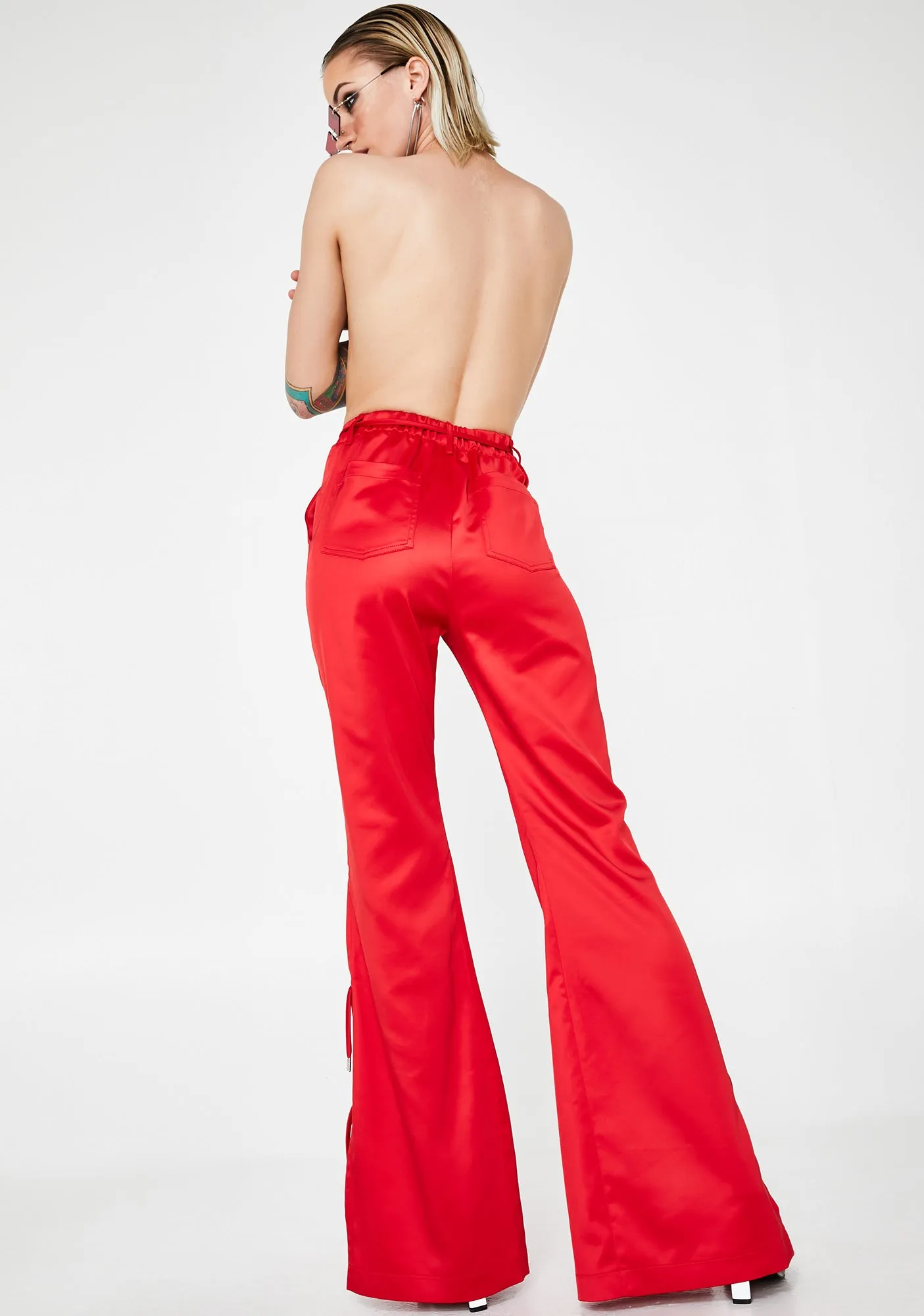 Furea Satin High-Rise Trousers