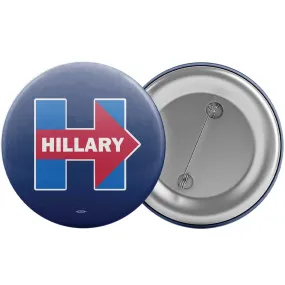 Hillary Clinton Blue H Logo Button