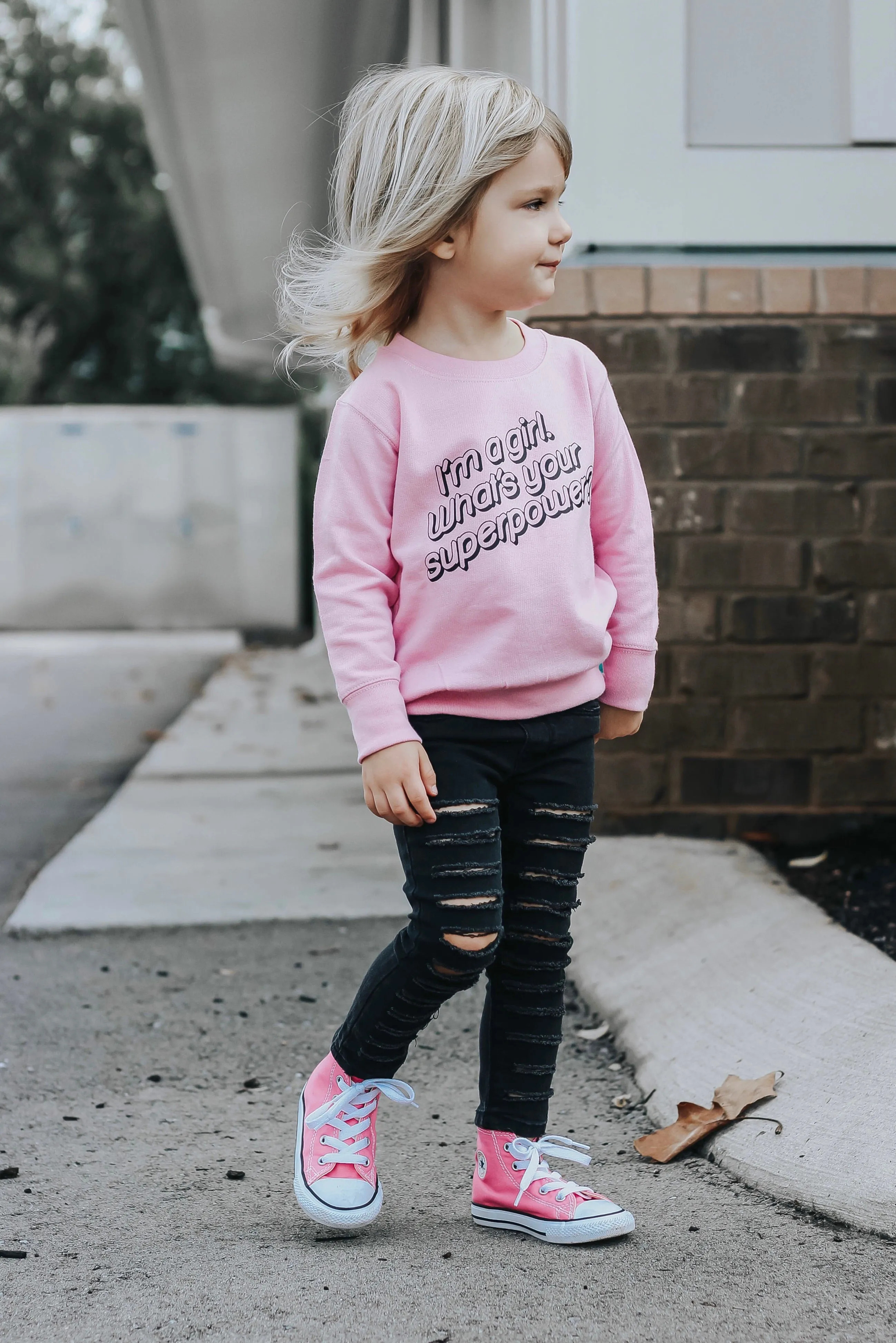 I'm A Girl What's Your Superpower? Crewneck Sweatshirt