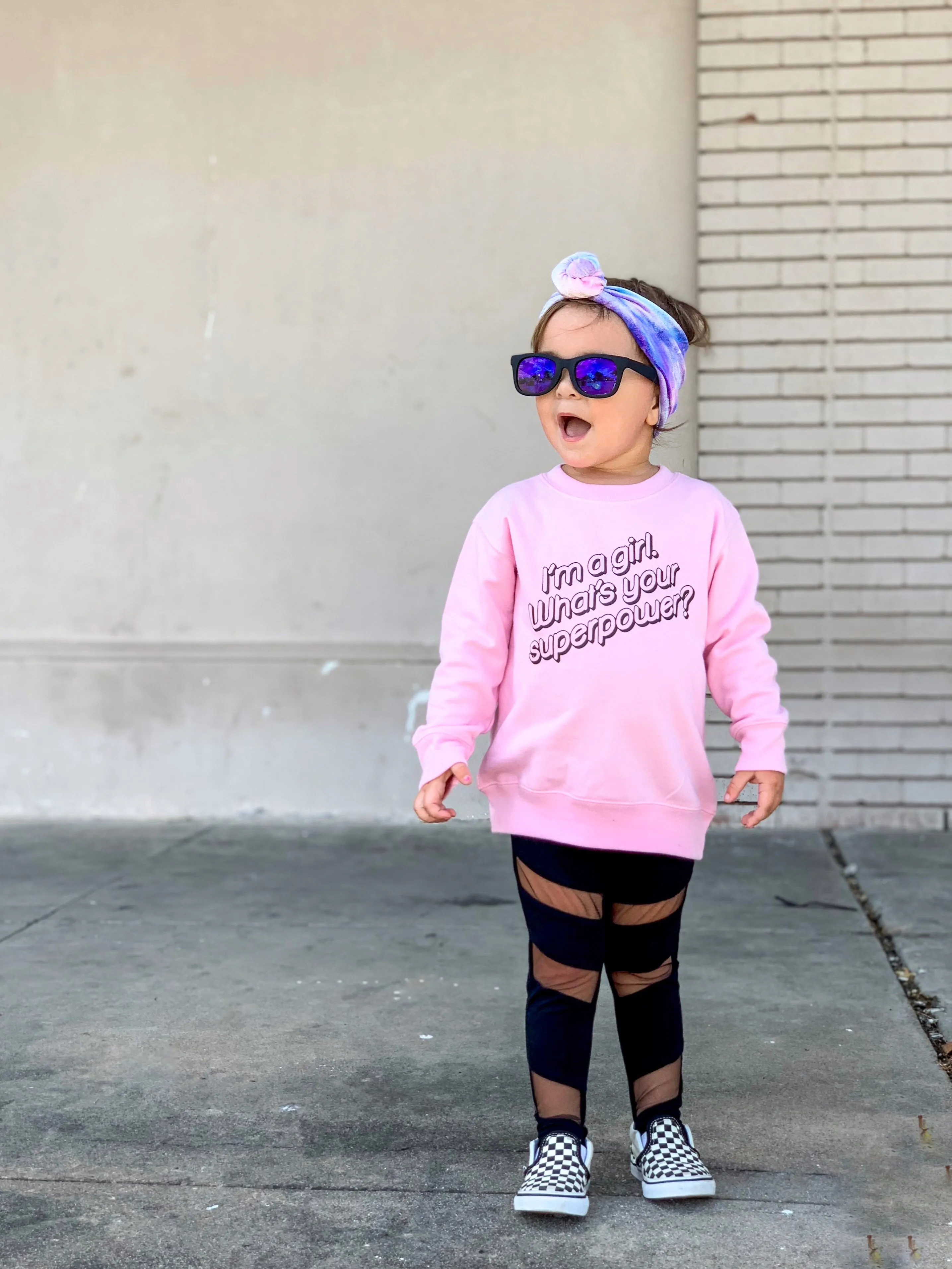 I'm A Girl What's Your Superpower? Crewneck Sweatshirt