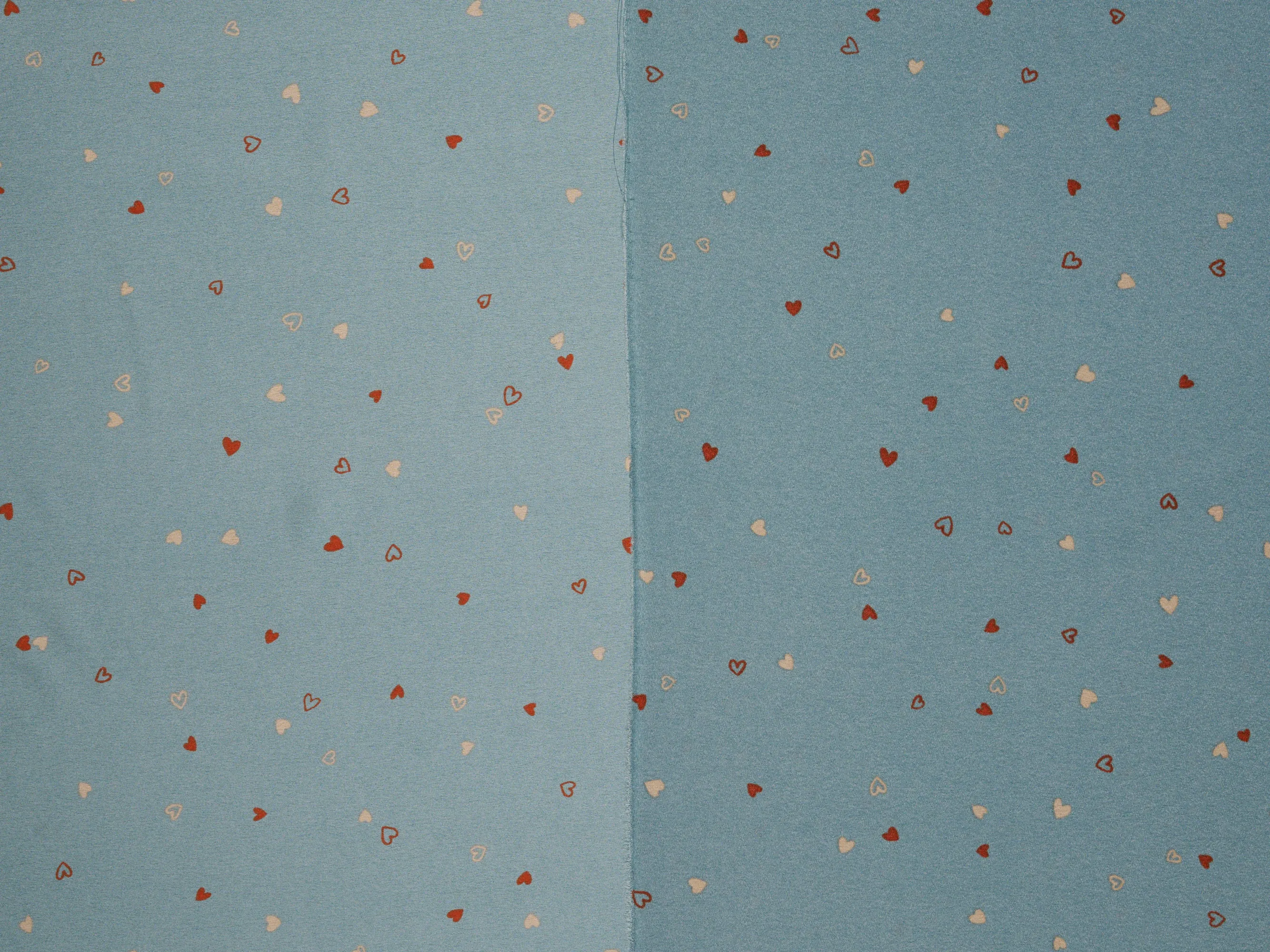 Lightweight  satin  fabric - Dainty hearts print