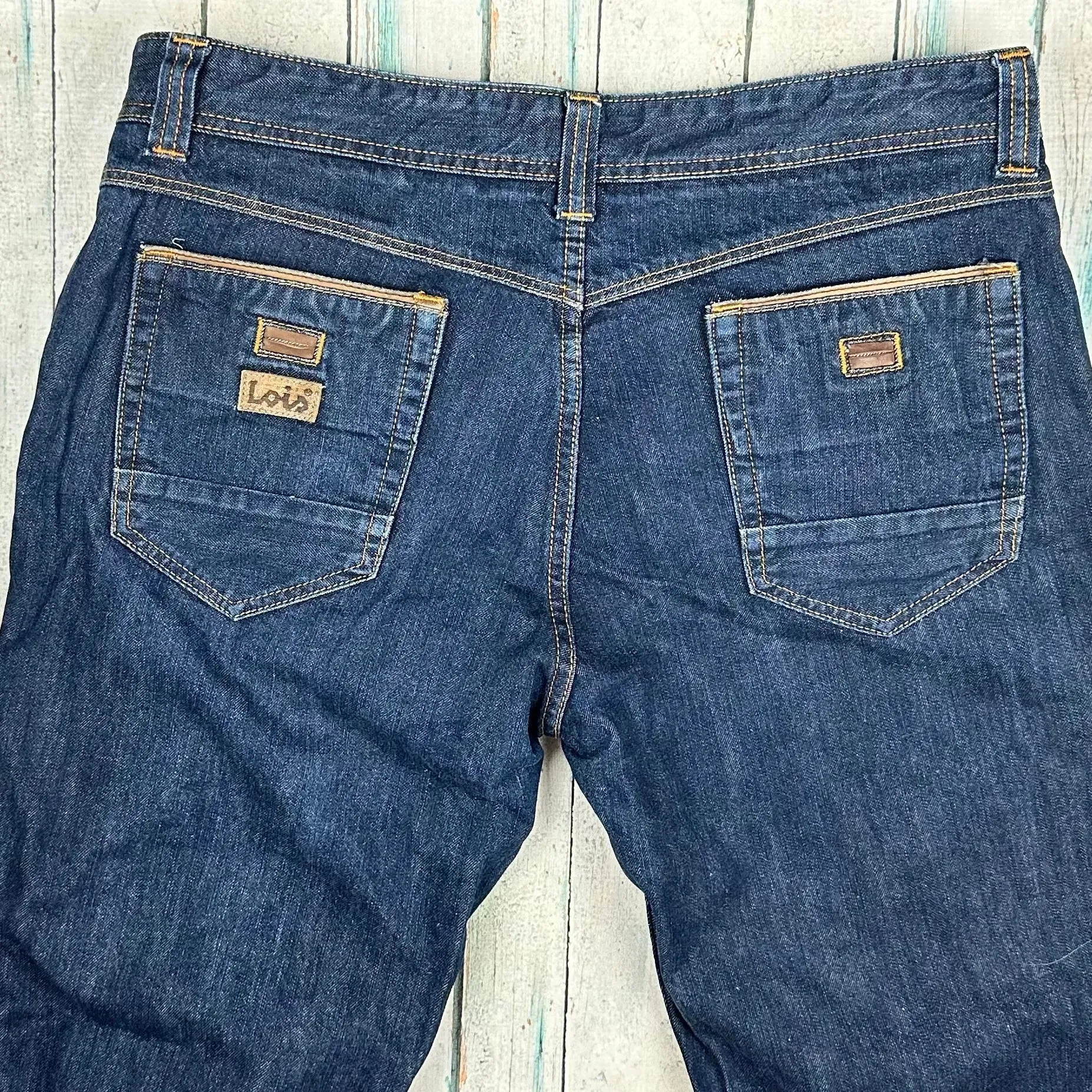 Lois Mens Straight Classic Fit Jeans- Size 38"