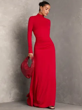 Long Sleeve Pleated Dress
