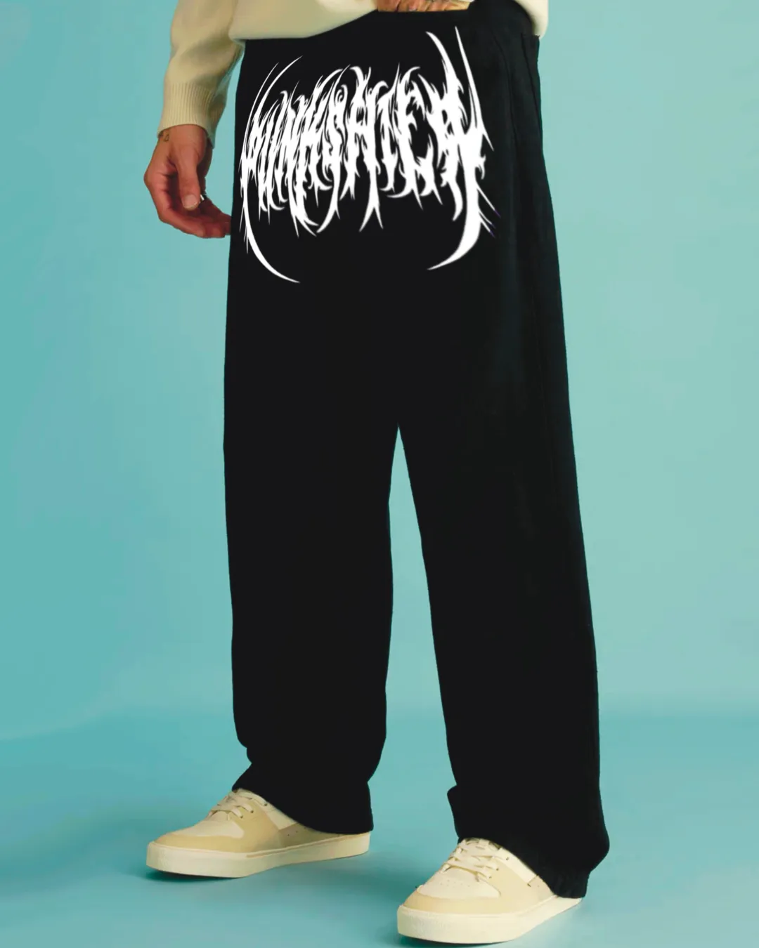 Men's Black Cotton Pant - Gothic Vibes(*)