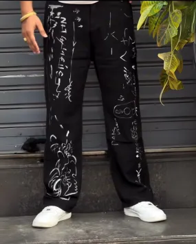 Men's Black Ultrasoft Cotton Pant - Chic Design(*)