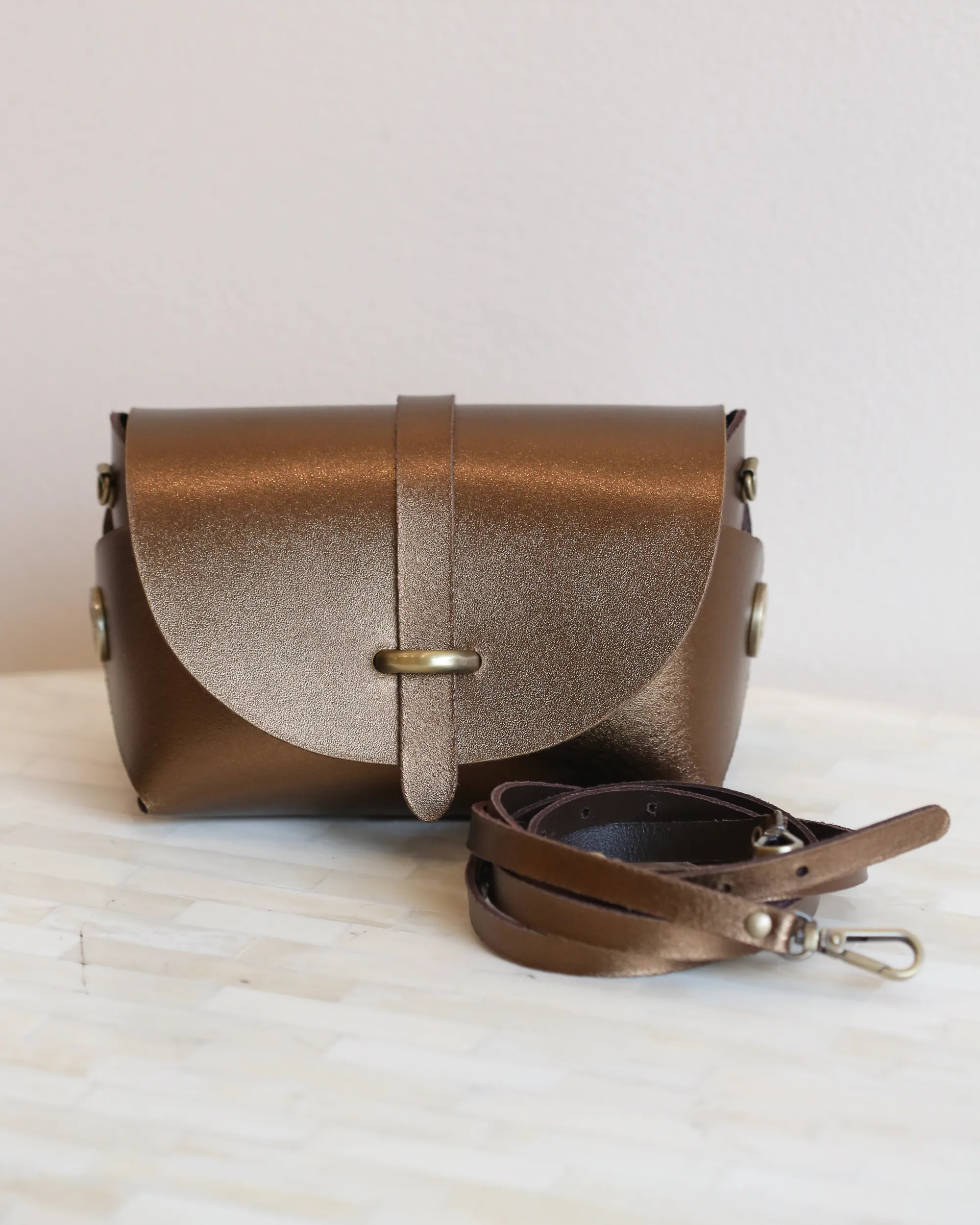 'My Passport' Barrel Bag | Bronze