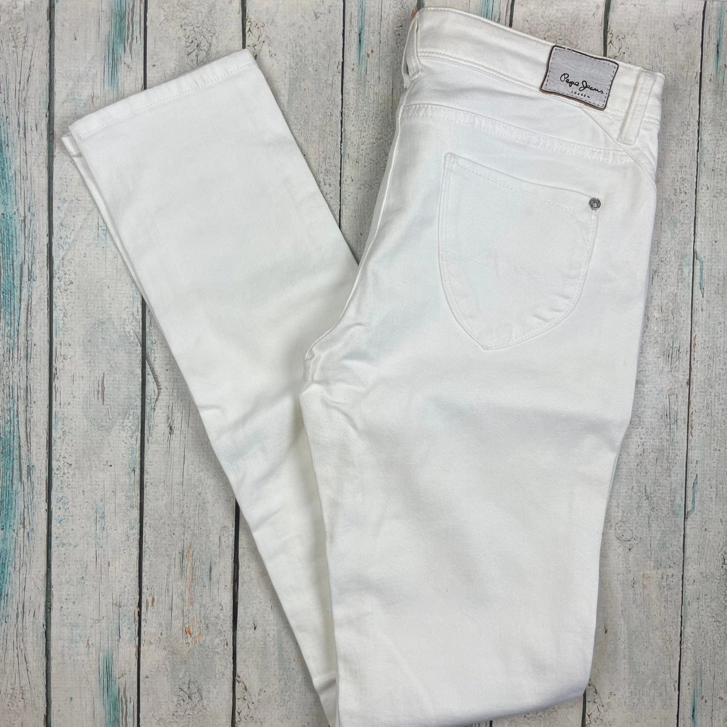 NEW - Pepe 'New Pixie' Ladies Low Rise Slim Fit Jeans- Size 31/34