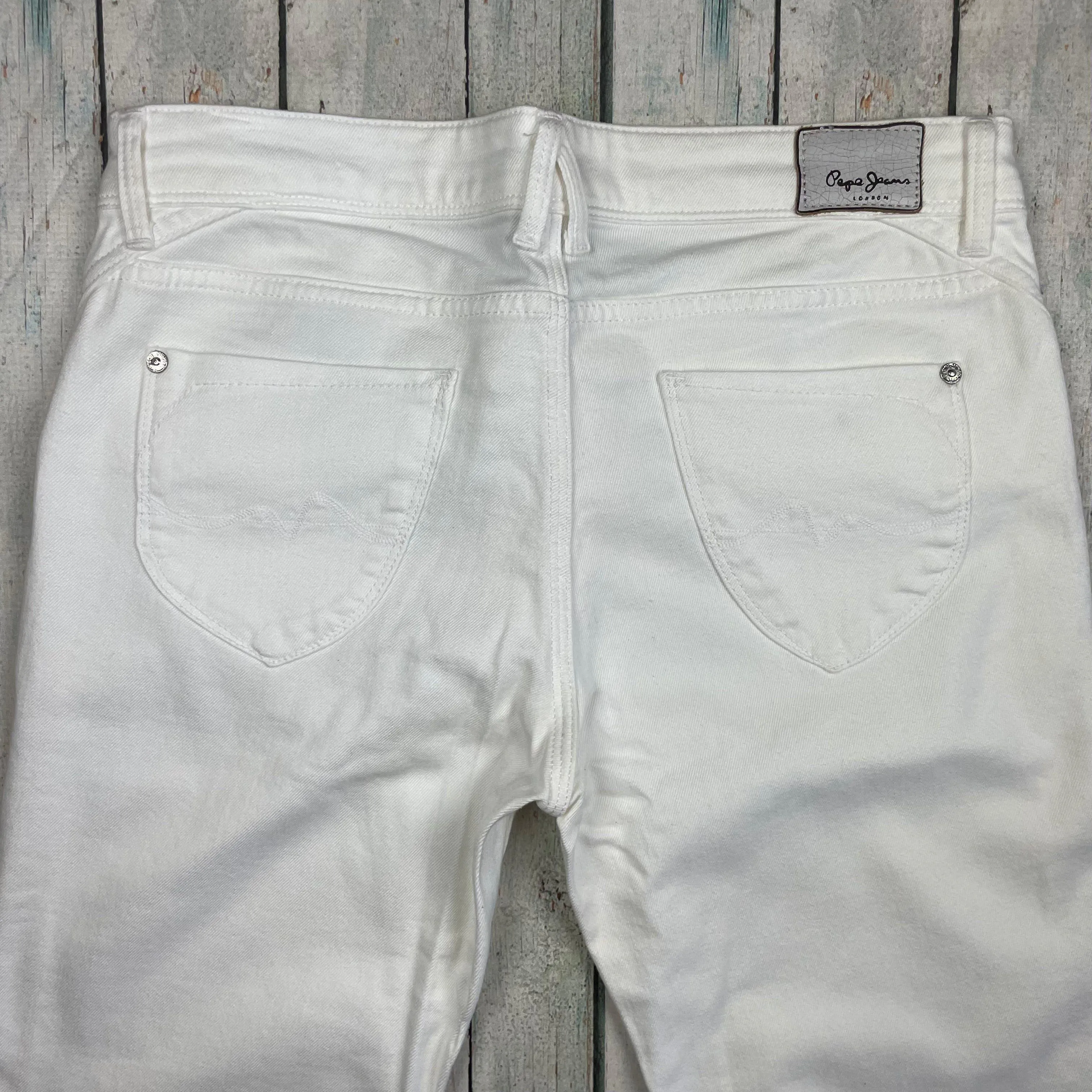 NEW - Pepe 'New Pixie' Ladies Low Rise Slim Fit Jeans- Size 31/34