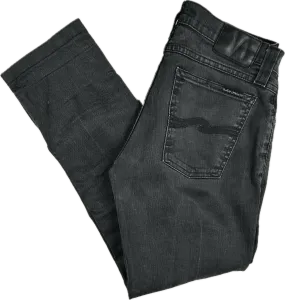 Nudie Jeans Co. Dry Black Organic Cotton Jeans - Size 30 Crop