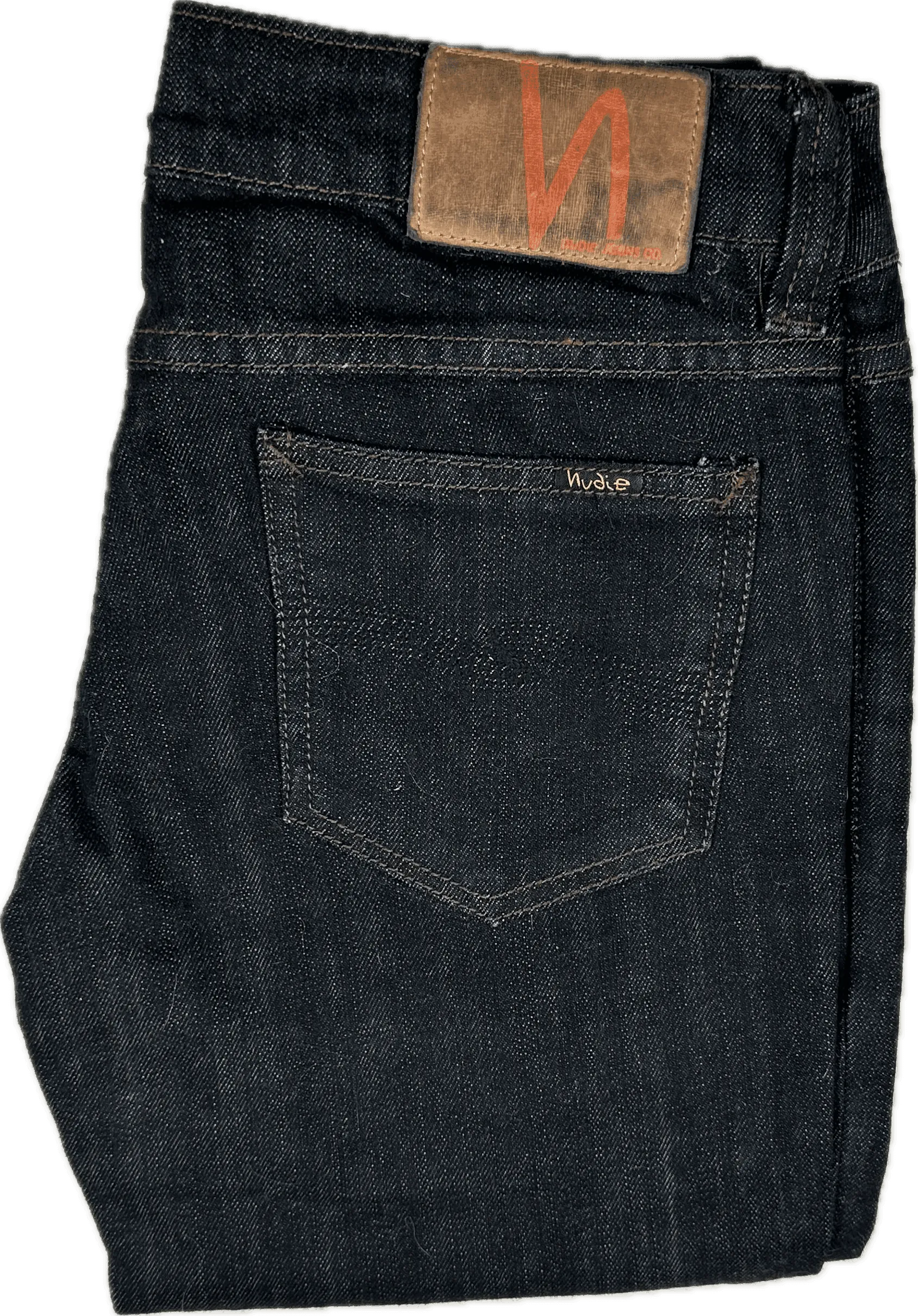 Nudie Jeans Co. 'Slim Jim' Dry Japan Black Wash Jeans - Size 27/32