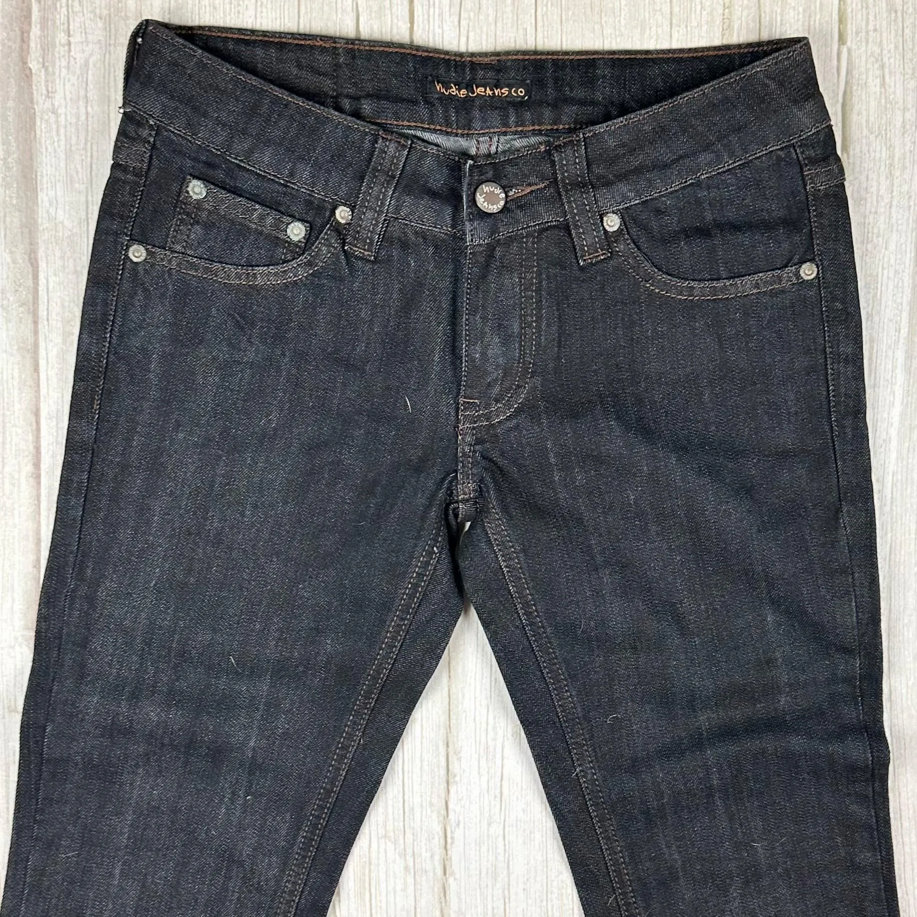 Nudie Jeans Co. 'Slim Jim' Dry Japan Black Wash Jeans - Size 27/32
