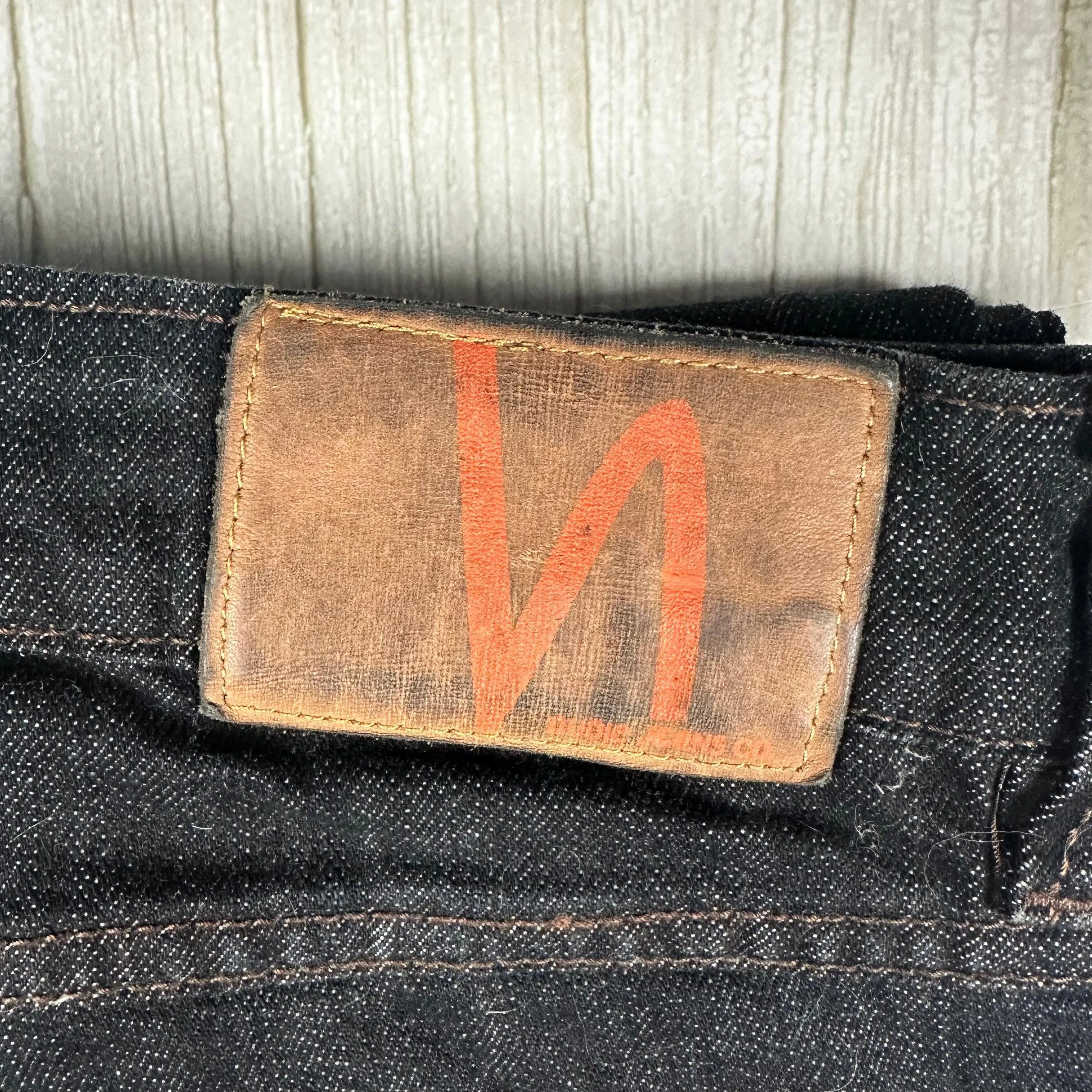 Nudie Jeans Co. 'Slim Jim' Dry Japan Black Wash Jeans - Size 27/32