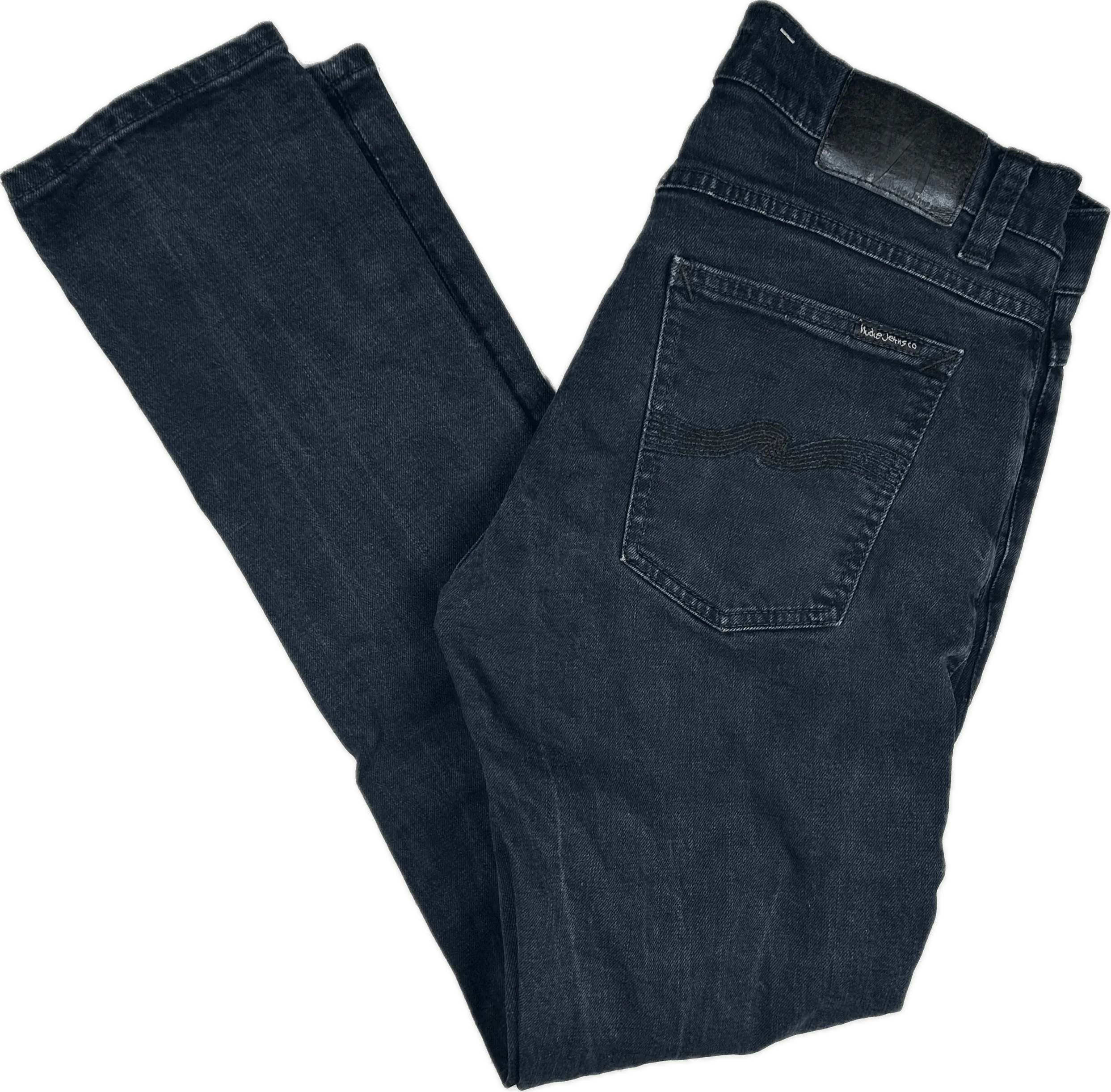 Nudie Jeans Co. 'Tight Terry' Rumbling Black Stretch Jeans - Size 32