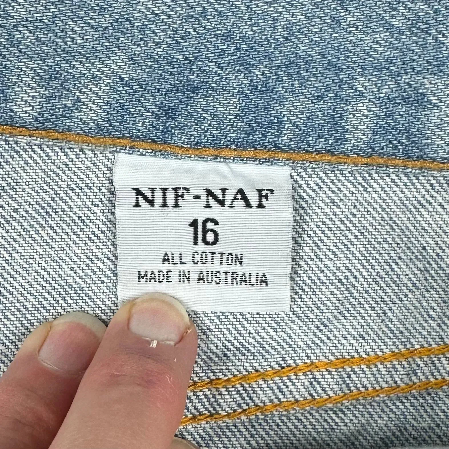 NWT - NIF NAF Deadstock Australian Made Vintage 1980's Classic Jeans- Size 16