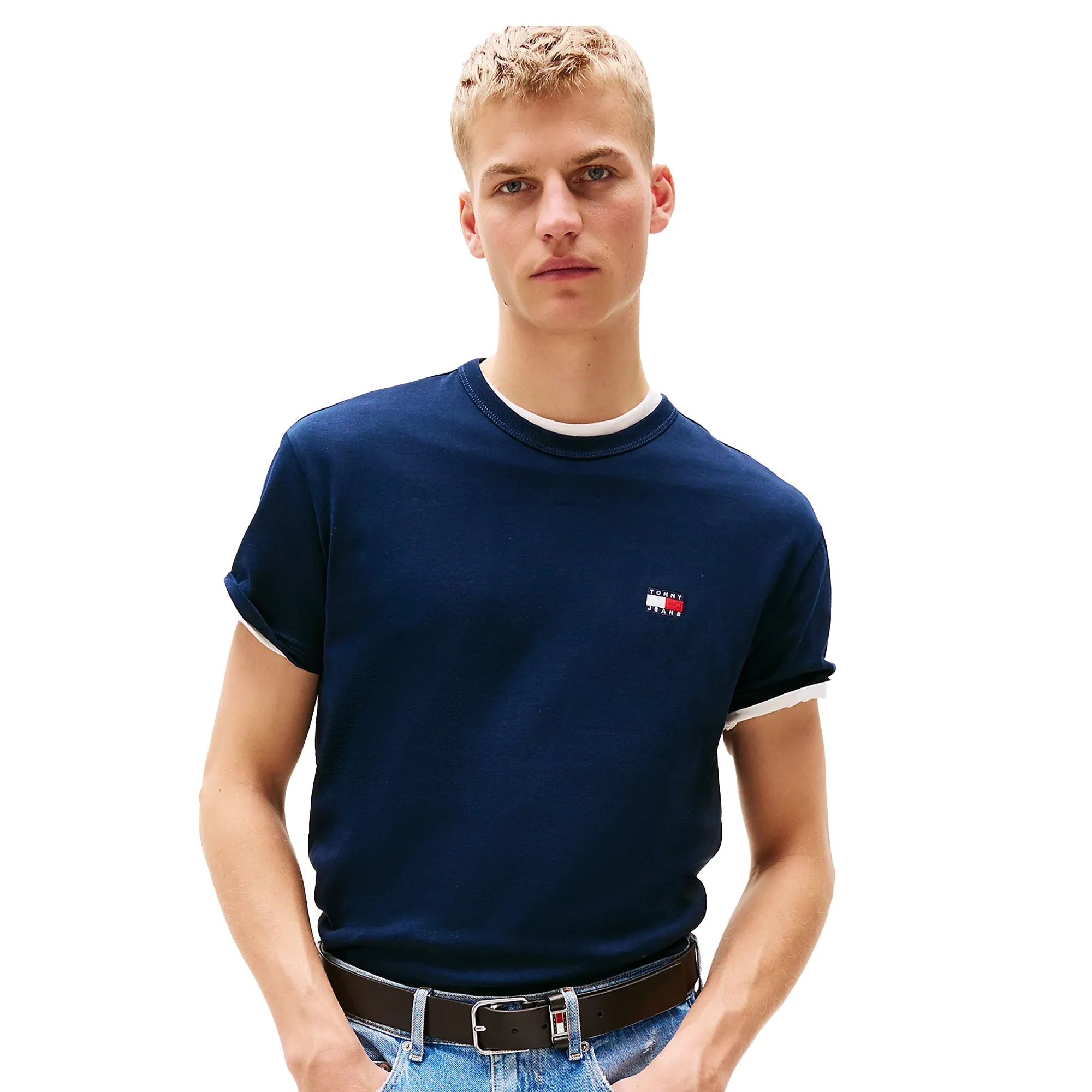 Tommy Jeans Reg Logo Badge T-Shirt Dark Night Navy