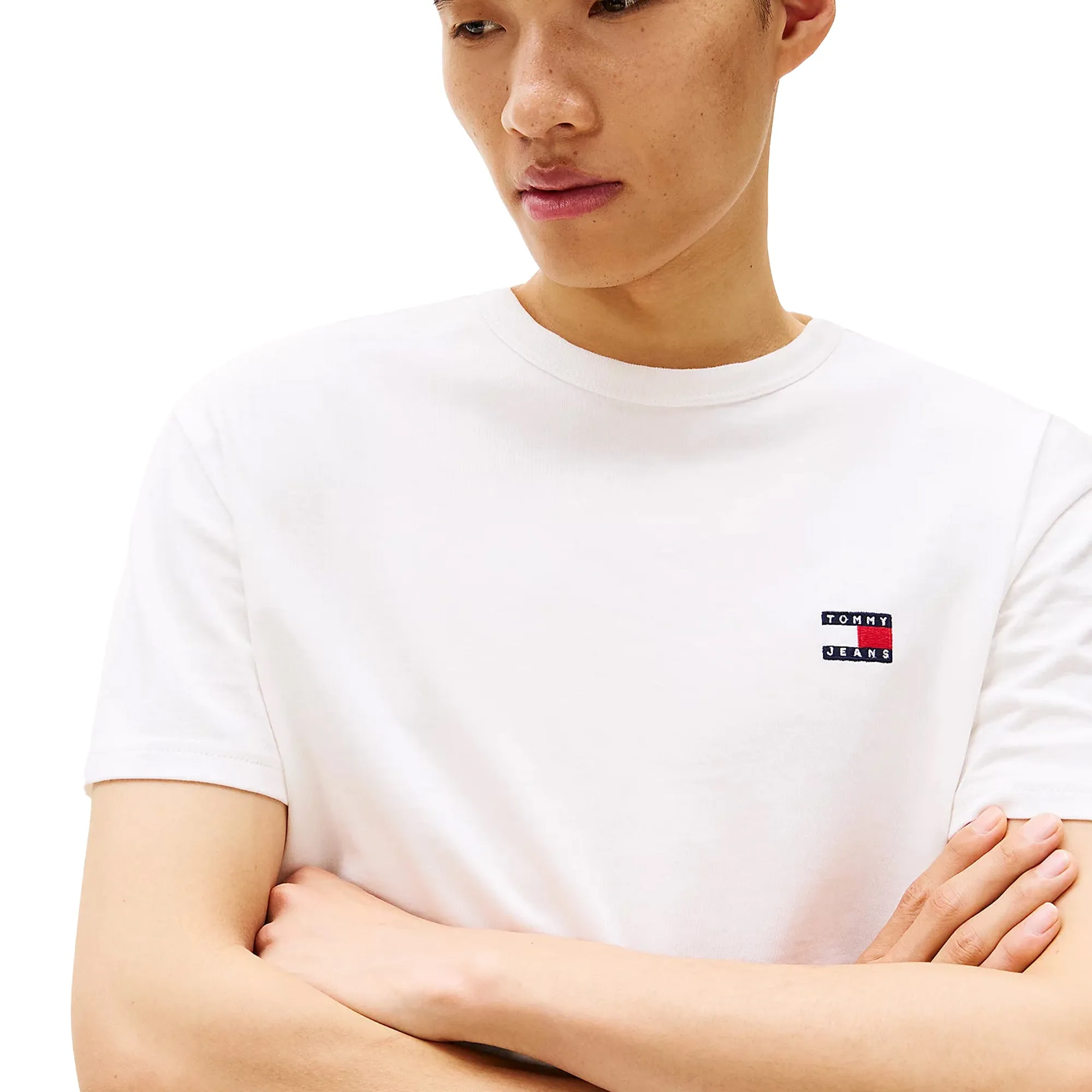 Tommy Jeans Reg Logo Badge T-Shirt Ecru