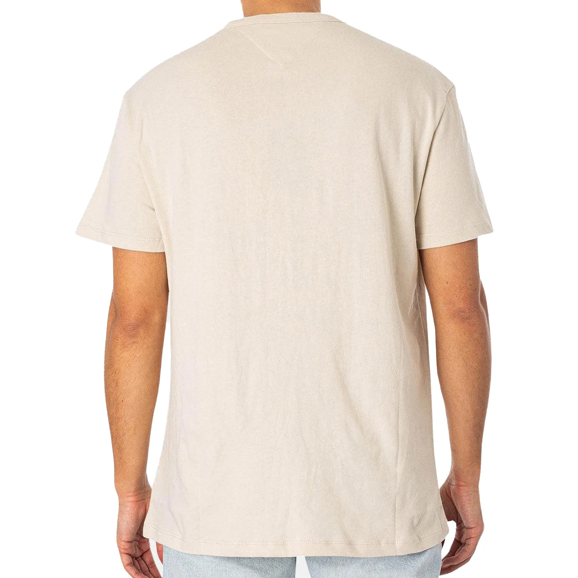 Tommy Jeans Reg Logo Badge T-Shirt Newsprint