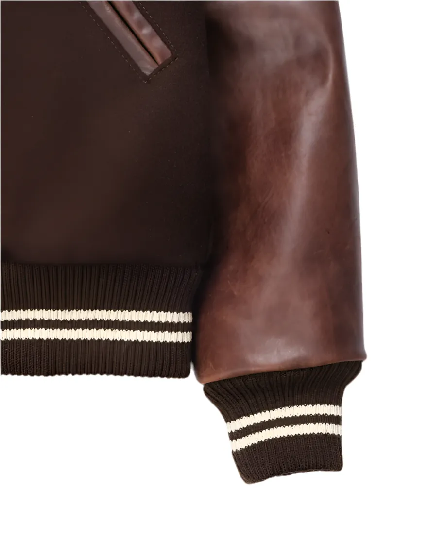 Varsity Jacket | Brown/Antique Brandy