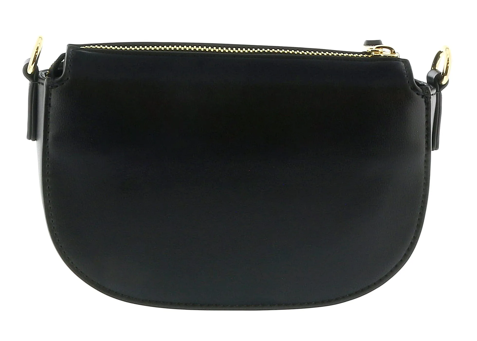 Versace Jeans Couture Black Classic Medallion Embossed Medium Crossbody Bag
