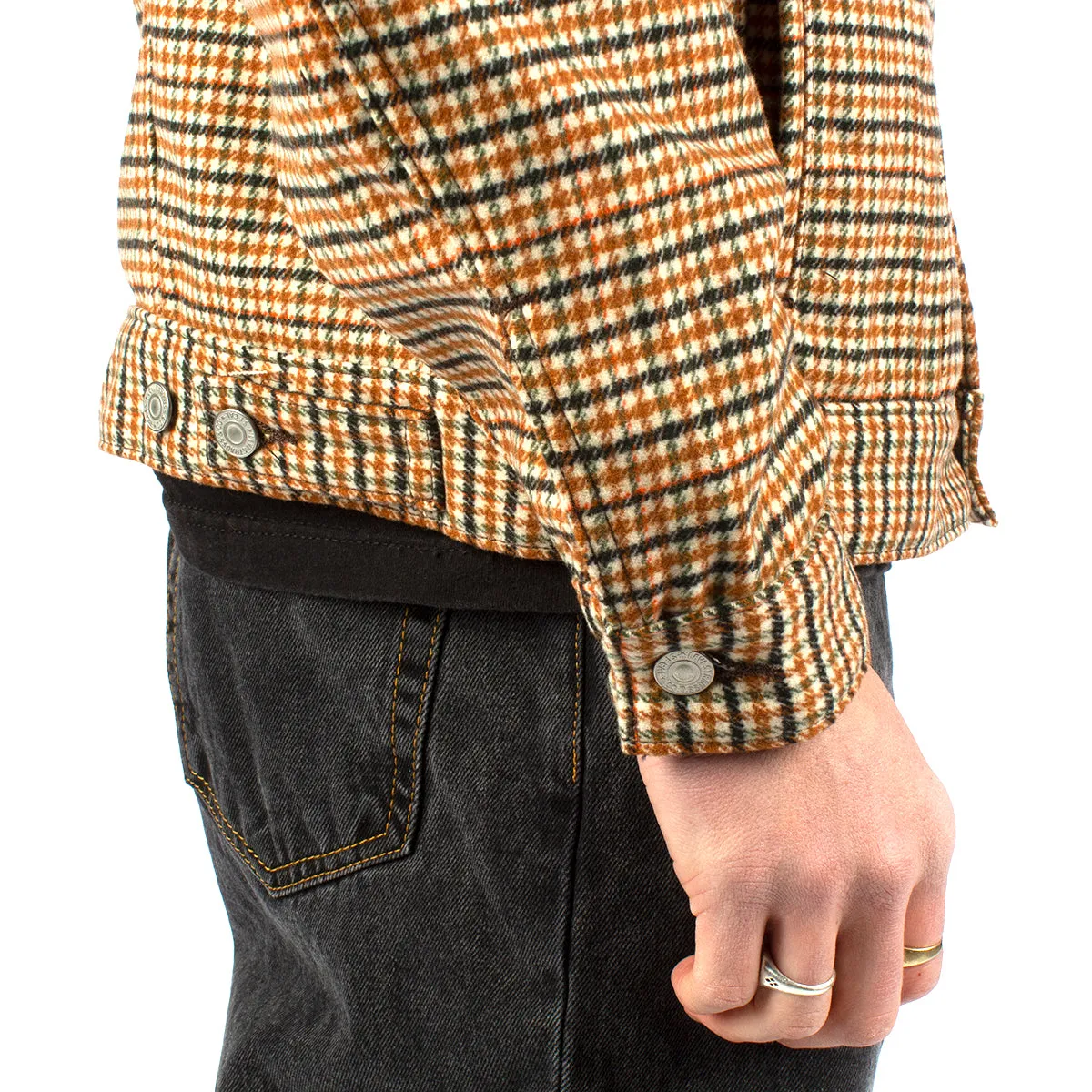 Vintage Fit Houndstooth Trucker Jacket