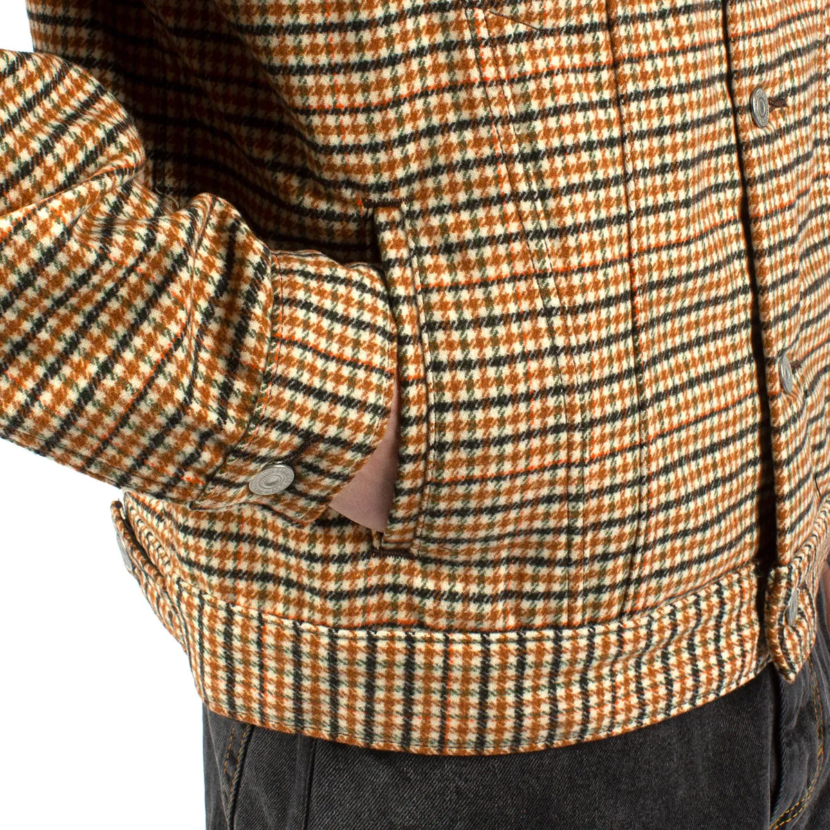Vintage Fit Houndstooth Trucker Jacket