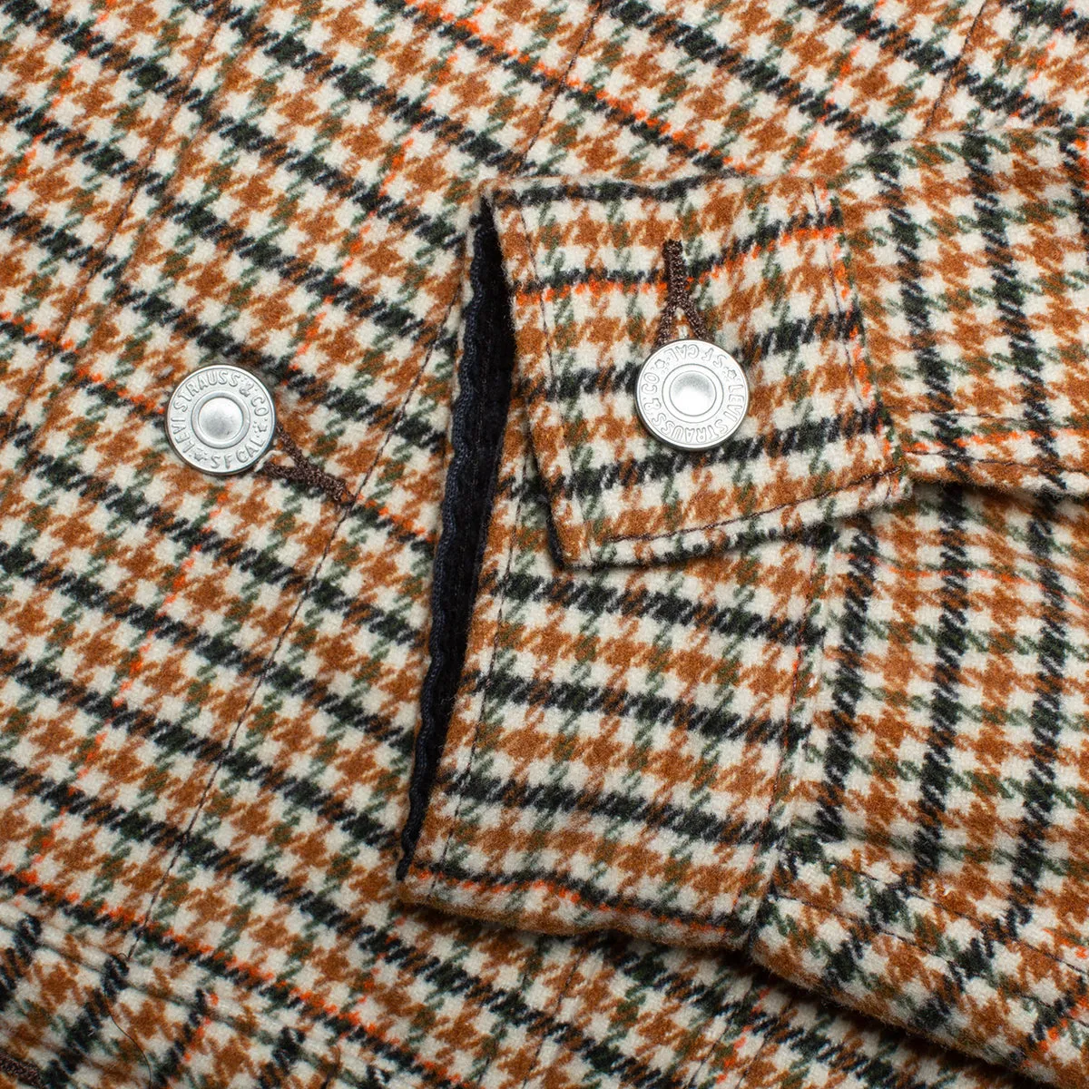 Vintage Fit Houndstooth Trucker Jacket