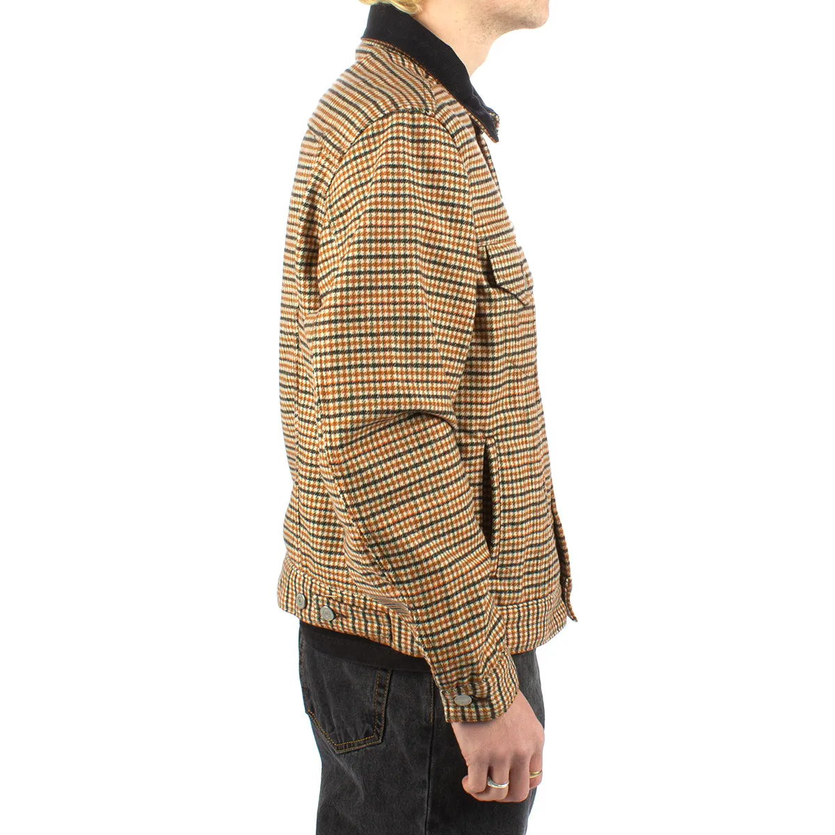 Vintage Fit Houndstooth Trucker Jacket