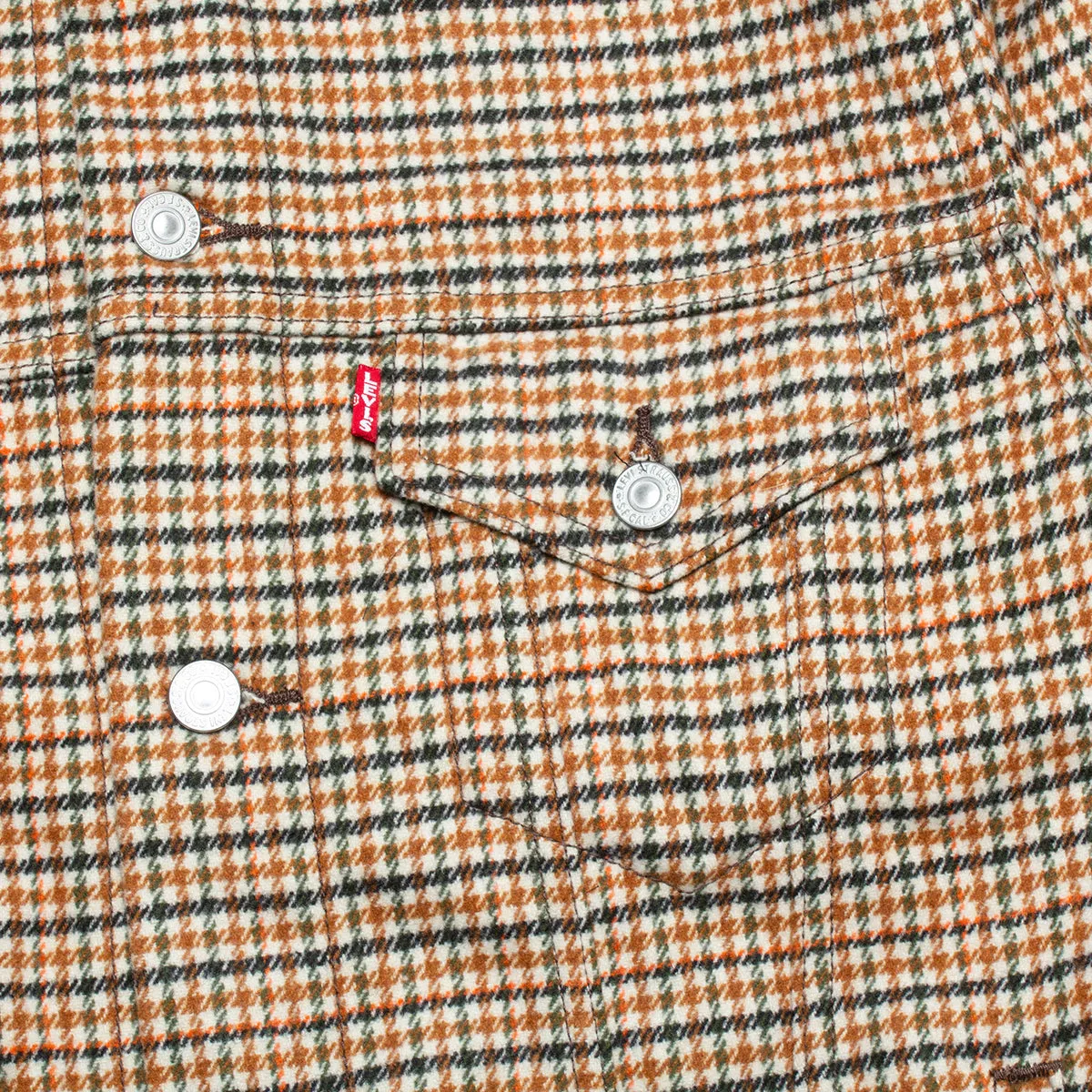 Vintage Fit Houndstooth Trucker Jacket