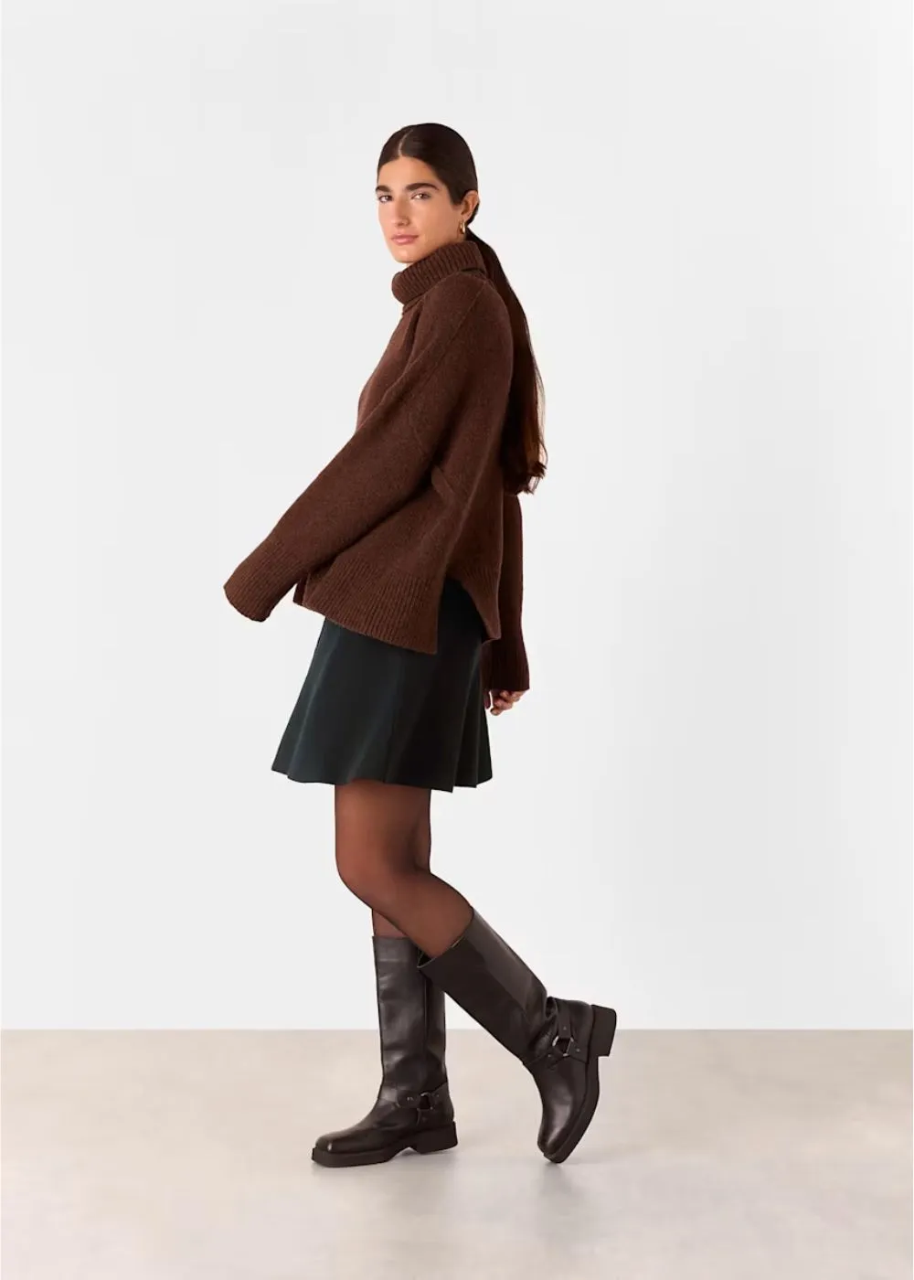Whistles Flippy knitted Mini Skirt