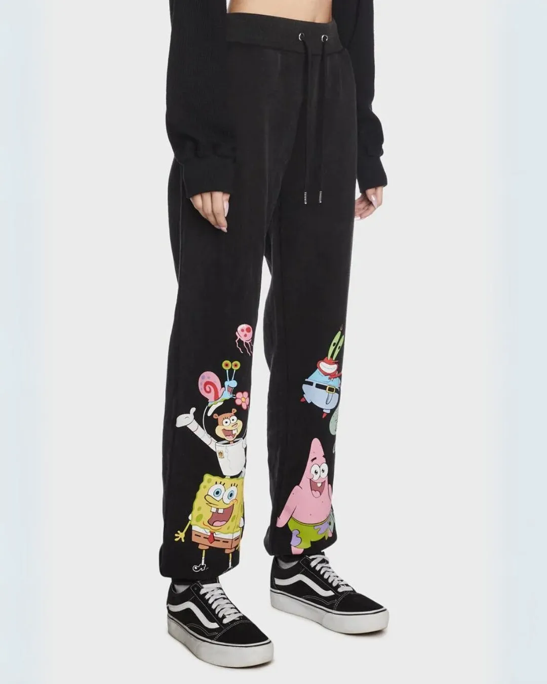 Women's Black Cotton Pant - SpongeBob Style