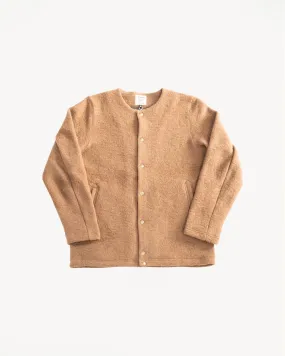 Wool Collarless Jacket - 27 Camel